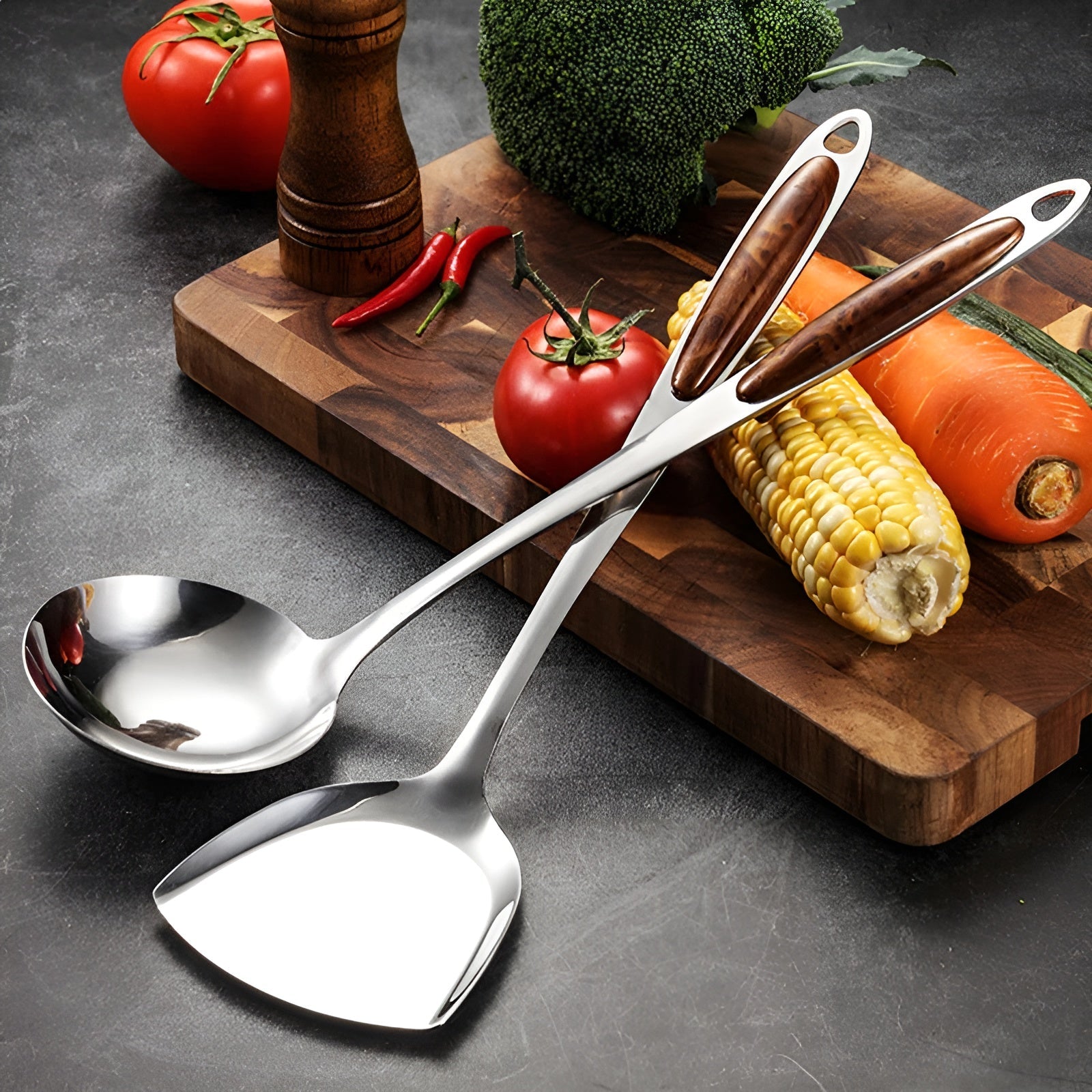 Premium Edelstahl Küchenutensilien Set – Robust & ideal für den täglichen Kochalltag - Küchenutensilien Set