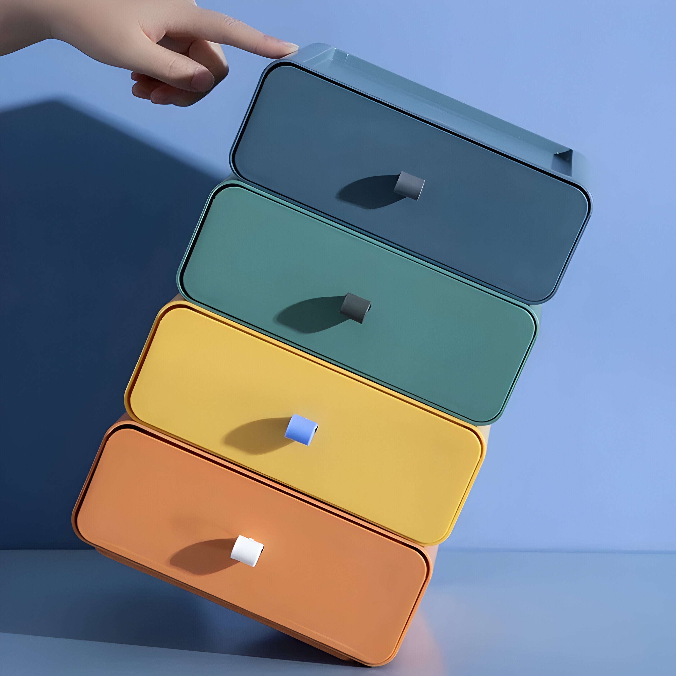 StackNest Box – Farbige Stapelbare Aufbewahrungsboxen