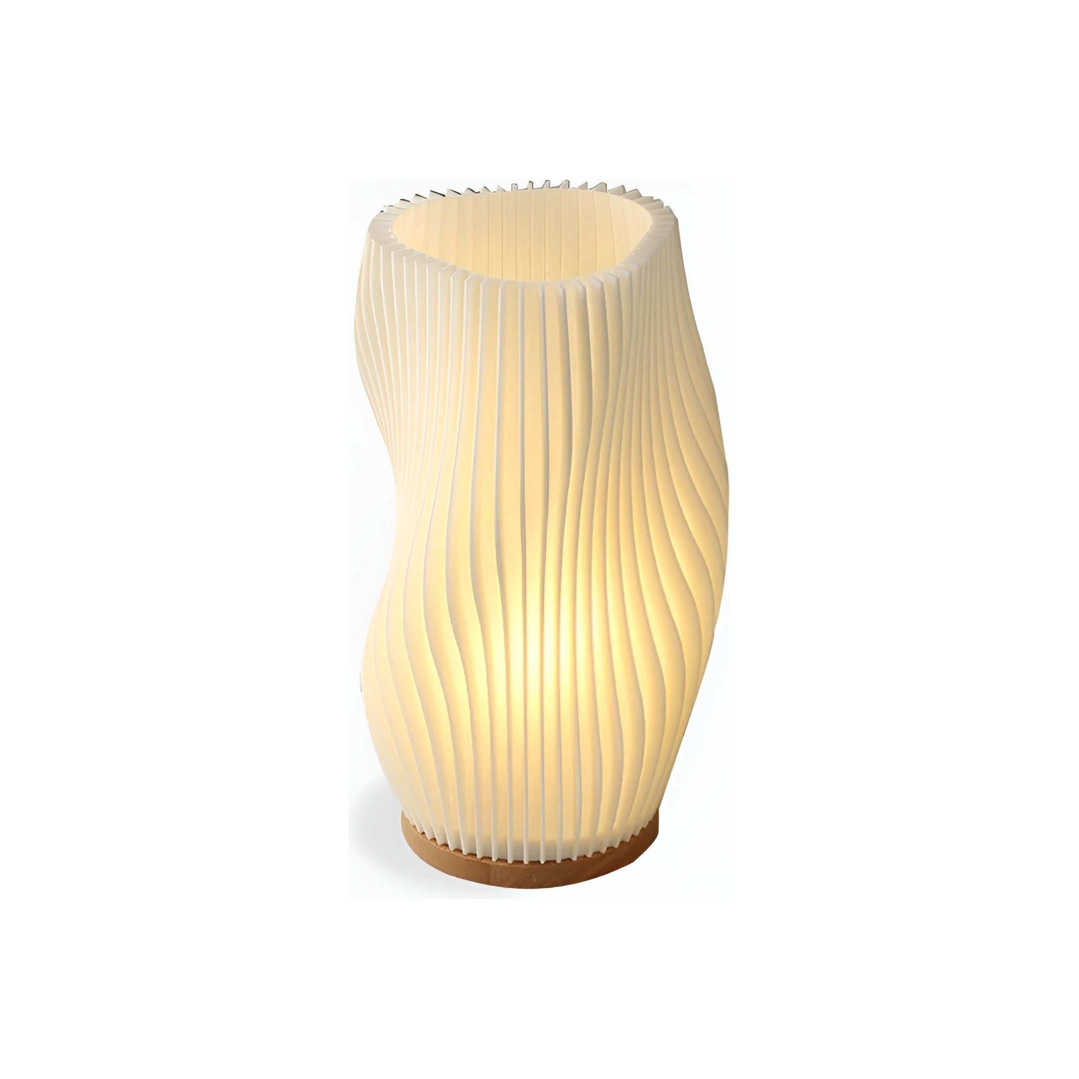 ChicPleats Lampe - Luxuriöses Französisches Creme Plissee Schreibtischlampe für Eine Gemütliche Atmosphäre - Elegare