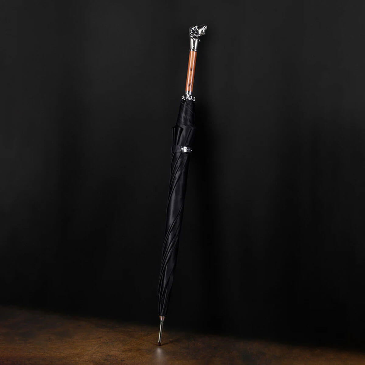Regenschirm mit Hundekopfgriff – 112 cm Stockschirm - Regenschirme