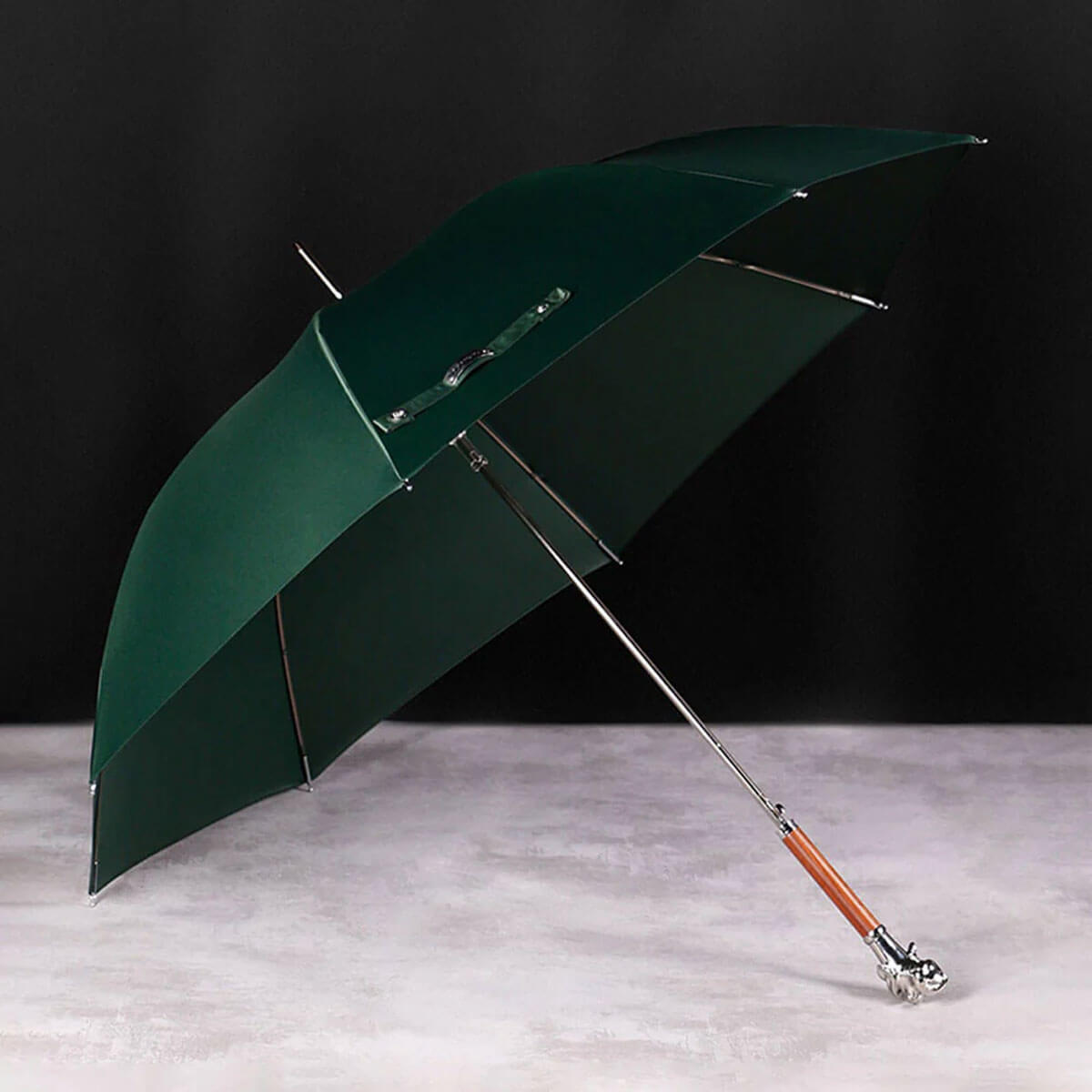 Regenschirm mit Hundekopfgriff – 112 cm Stockschirm - Regenschirme