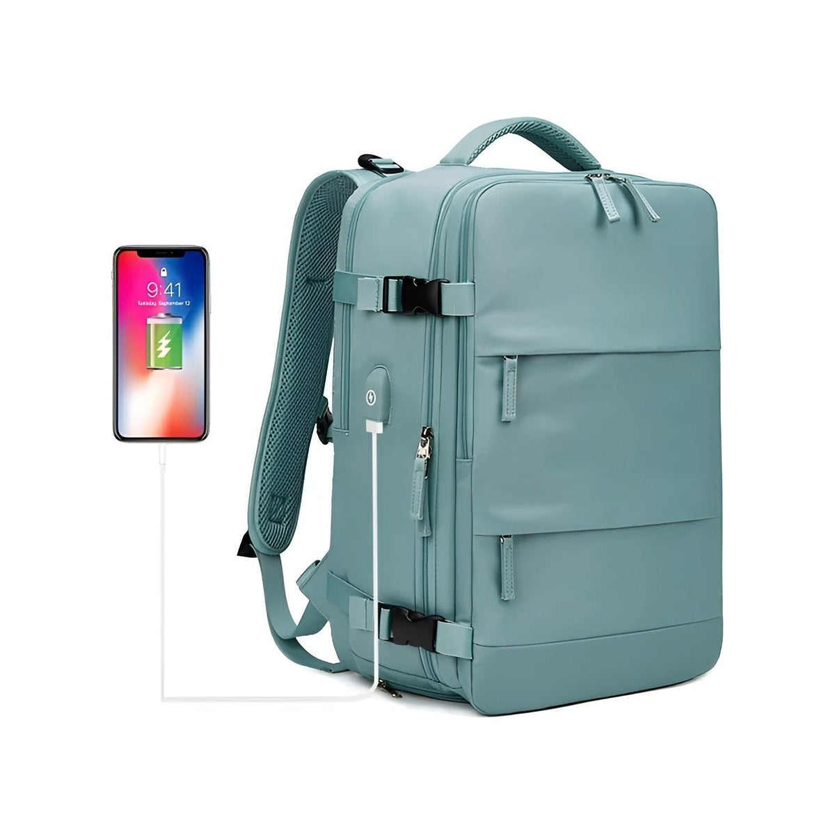 Reiserucksack mit USB-Anschluss – Geräumiges Fach | Ideal für Schule und Außenbereich Aktivitäten - Rucksack