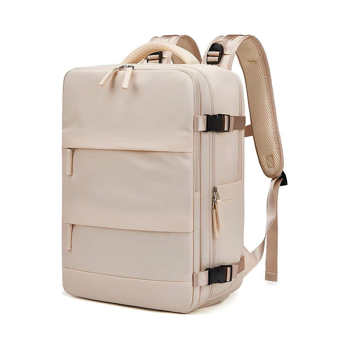 Reiserucksack mit USB-Anschluss – Geräumiges Fach | Ideal für Schule und Außenbereich Aktivitäten - Khaki - Rucksack