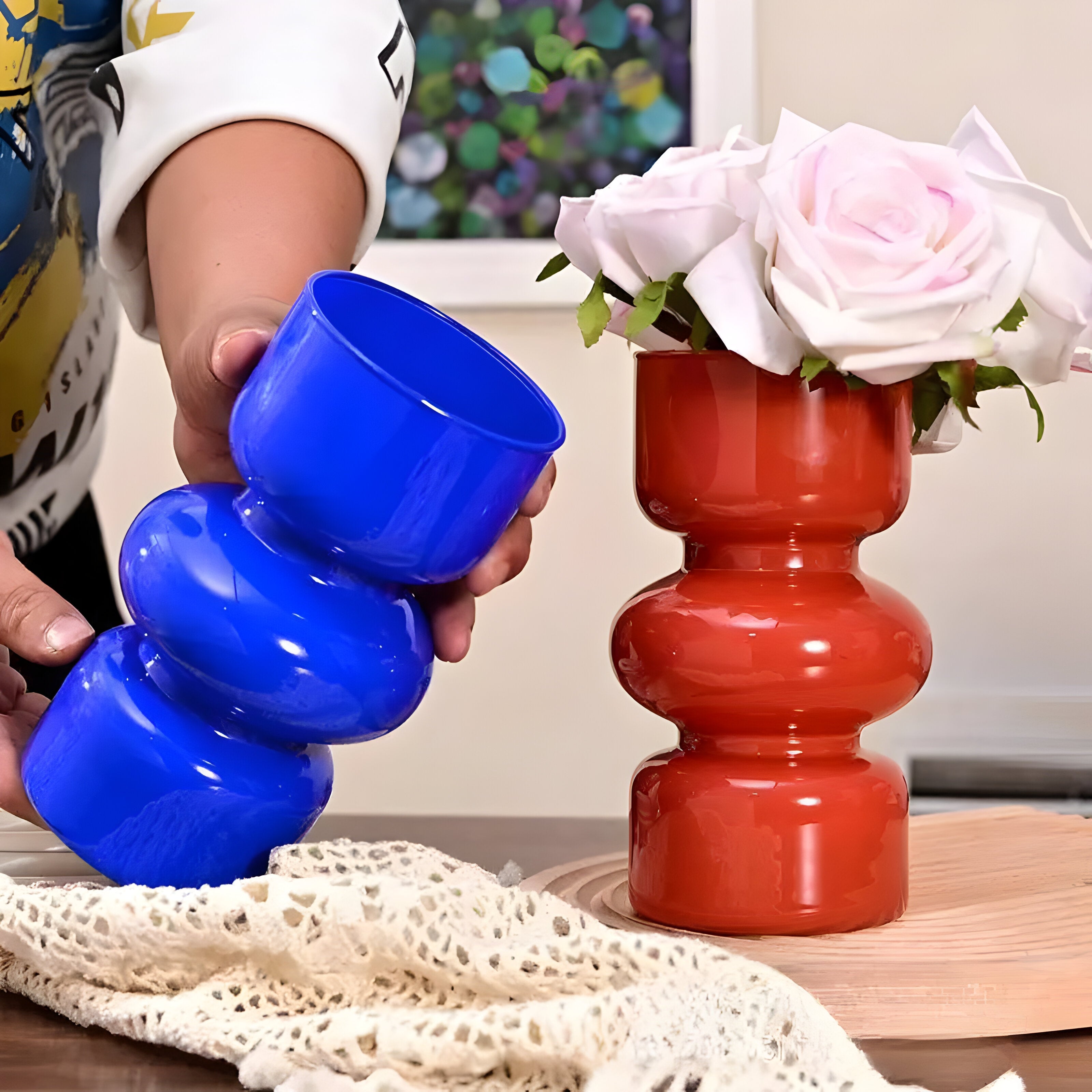 RetroFlora Vase - Hydroponische Retro-Glasvase - Vase