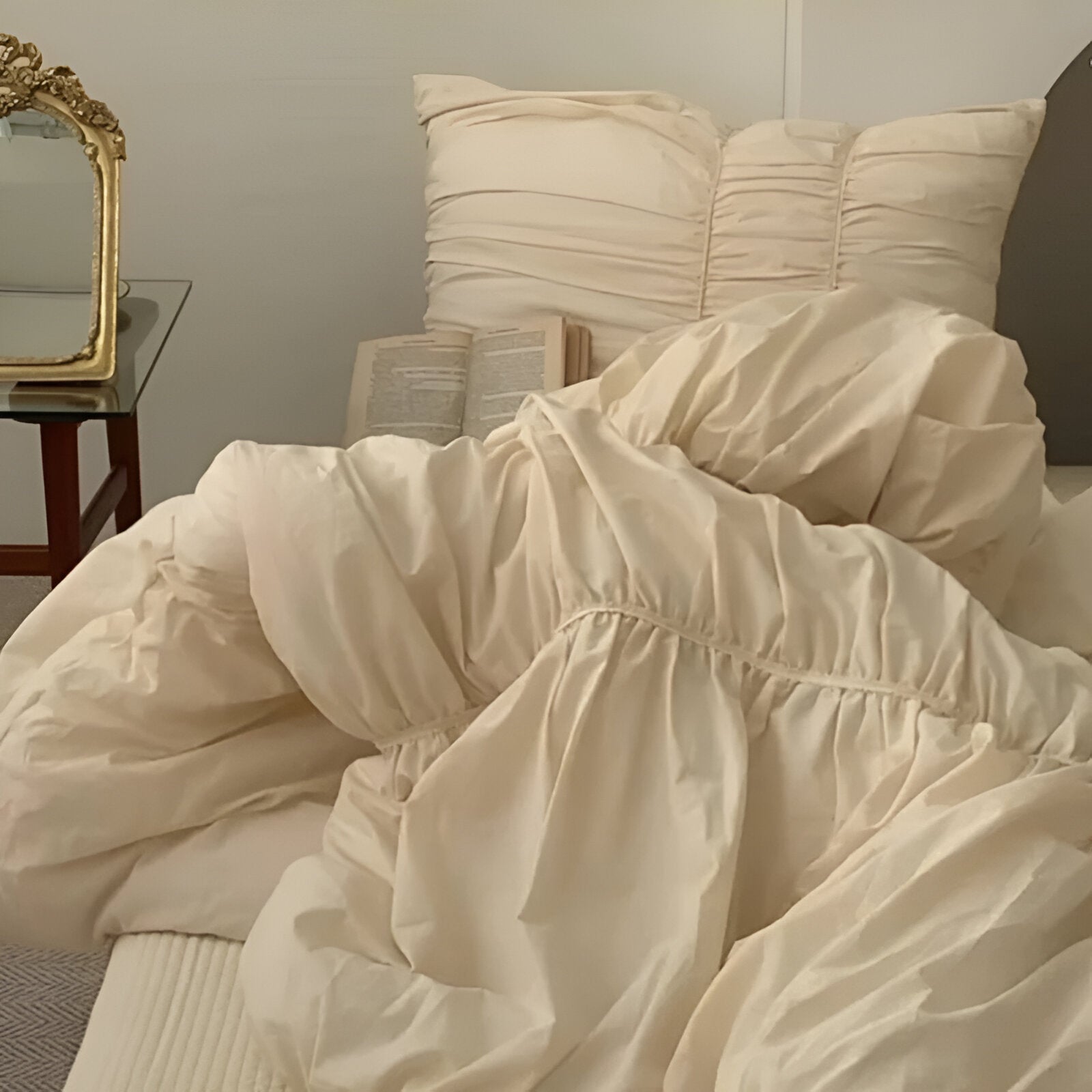 EtherealLuxe Bettwaren - Royal Beige Bettwäscheset