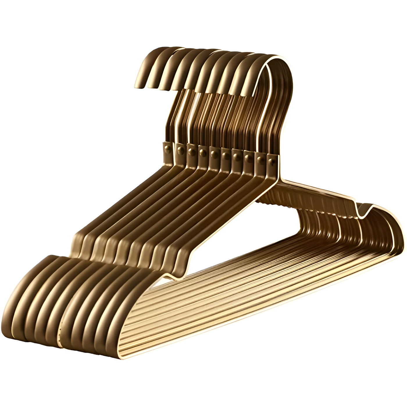 Rutschfeste Aluminium-Kleiderbügel – Platzsparend für Kleiderschrank & Garderobe - Gold