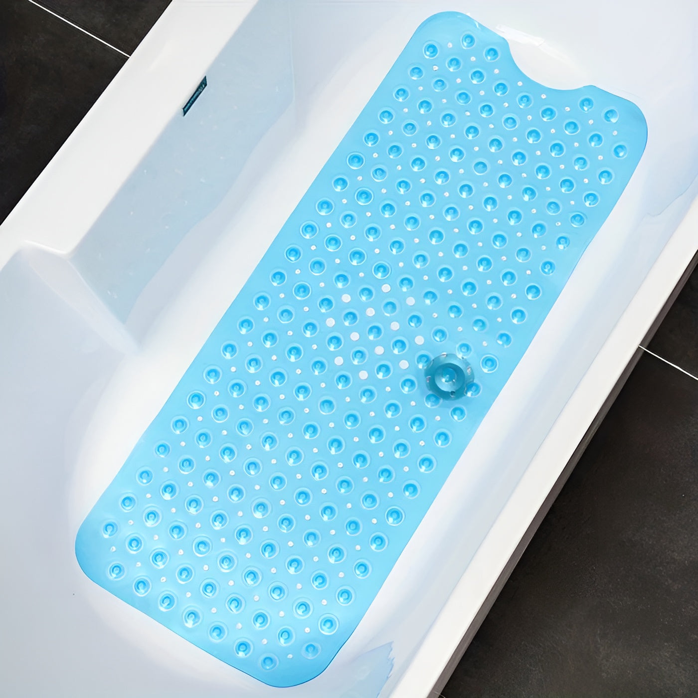 Rutschfeste Badematte XL – Sicherer Halt für Dusche und Badewanne - Blau - Badematte