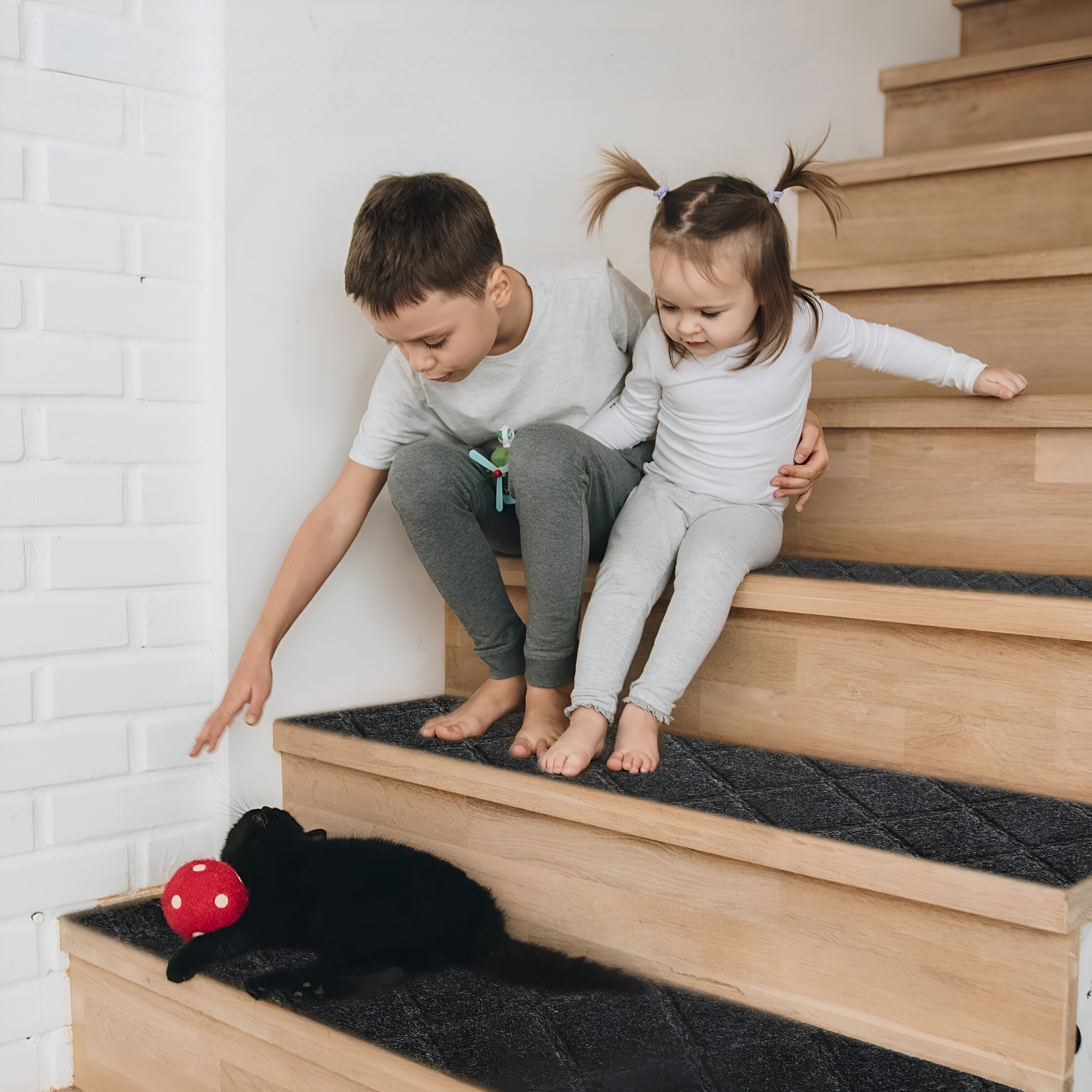 Rutschfeste Treppenstufenmatten – Teppich Für Holztreppenstufen Für Kinder Und Den Innenbereich Haustierfreundlich
