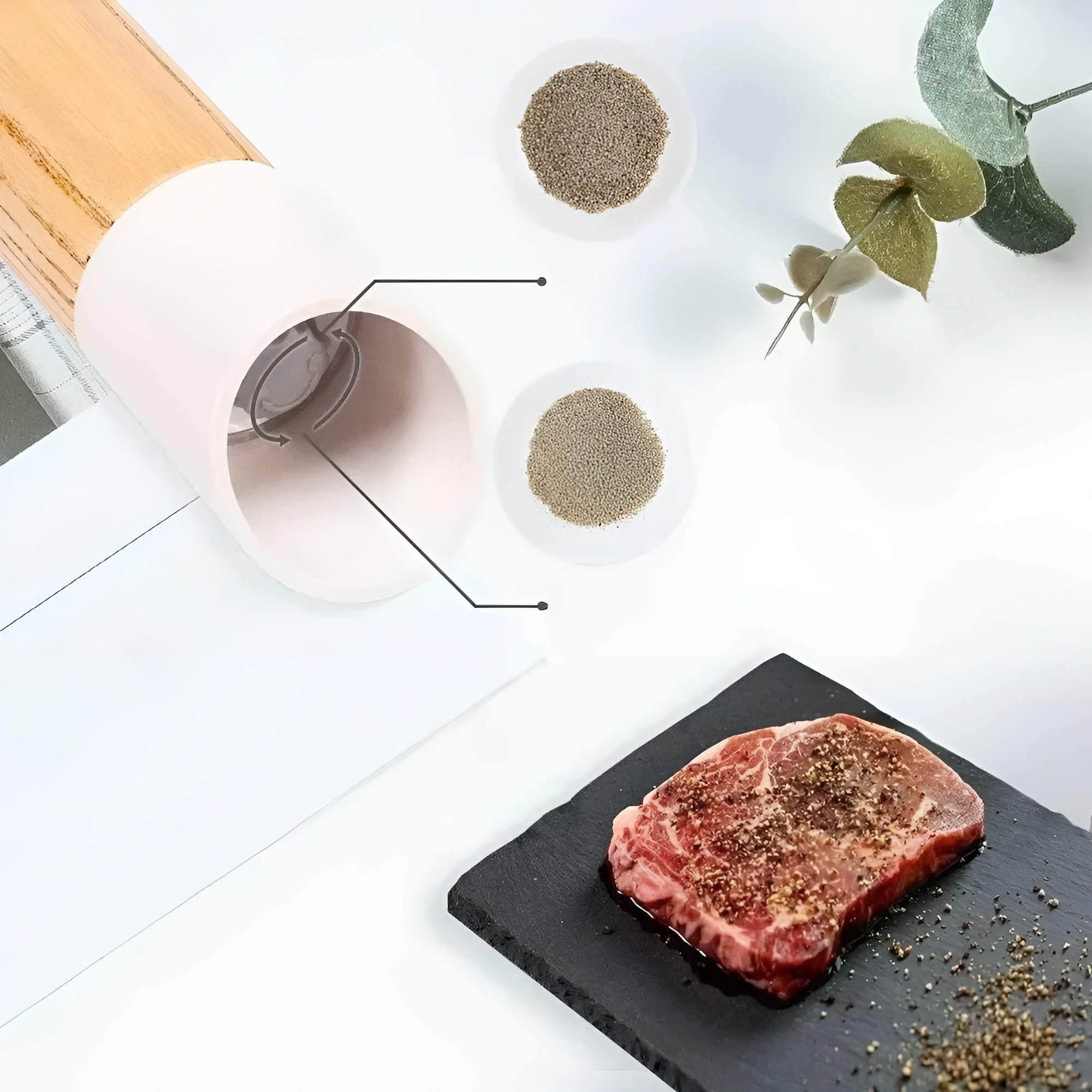 Salz- und Pfeffermühlen-Set – Verstellbares Mahlwerk | Stilvoll für jede Küche - Salz- & Pfeffermühle