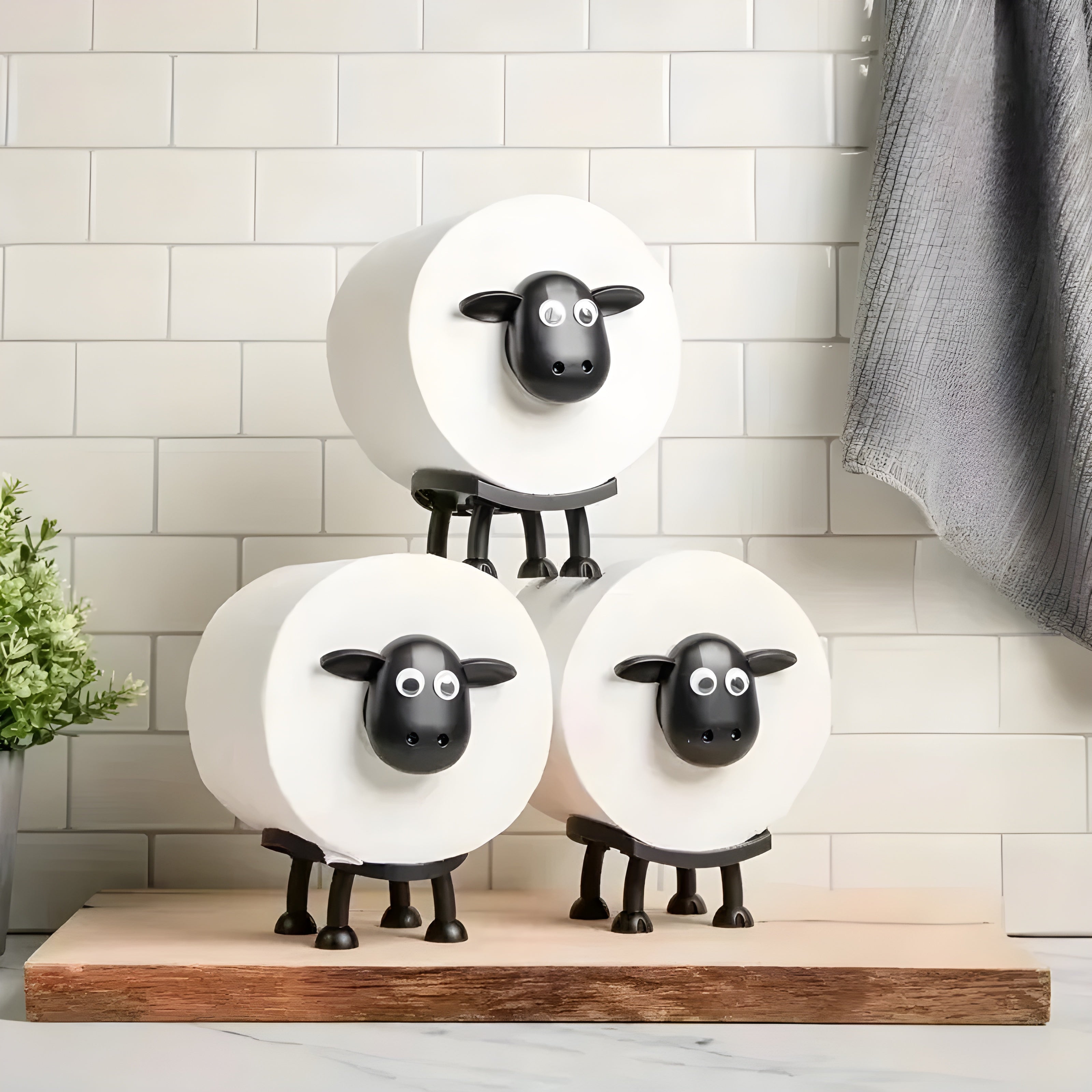 Schaf Toilettenpapierhalter – Originelle & Lustige Badezimmer Deko | Rutschfest Ideal für kleine Badezimmer