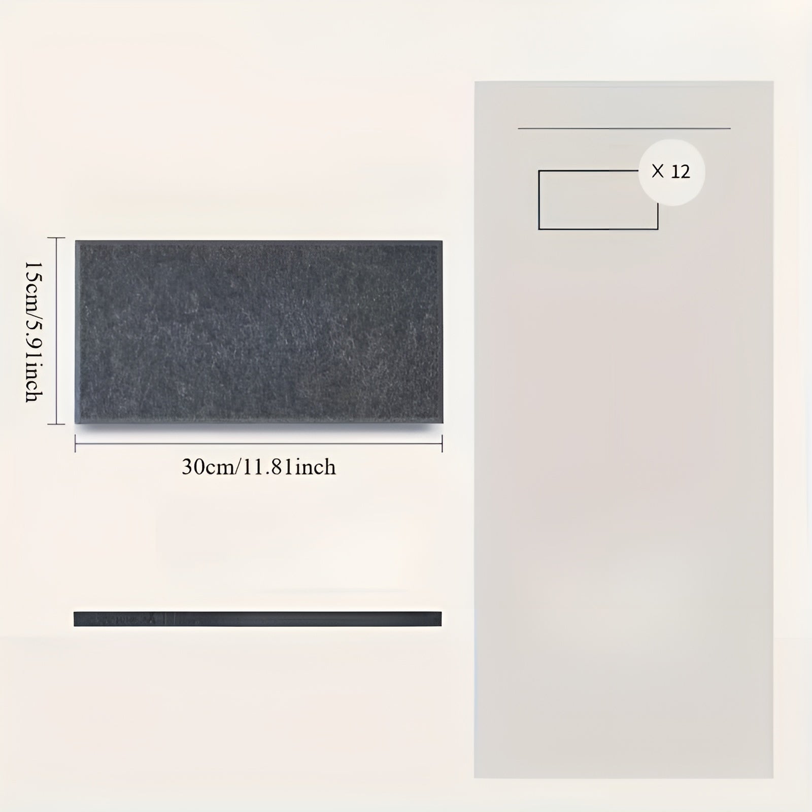 Schallabsorber Wandpaneele 12er Set – Reduziert Echo und Hall | Selbstklebend Ideal für Tonstudio Büro und Zuhause