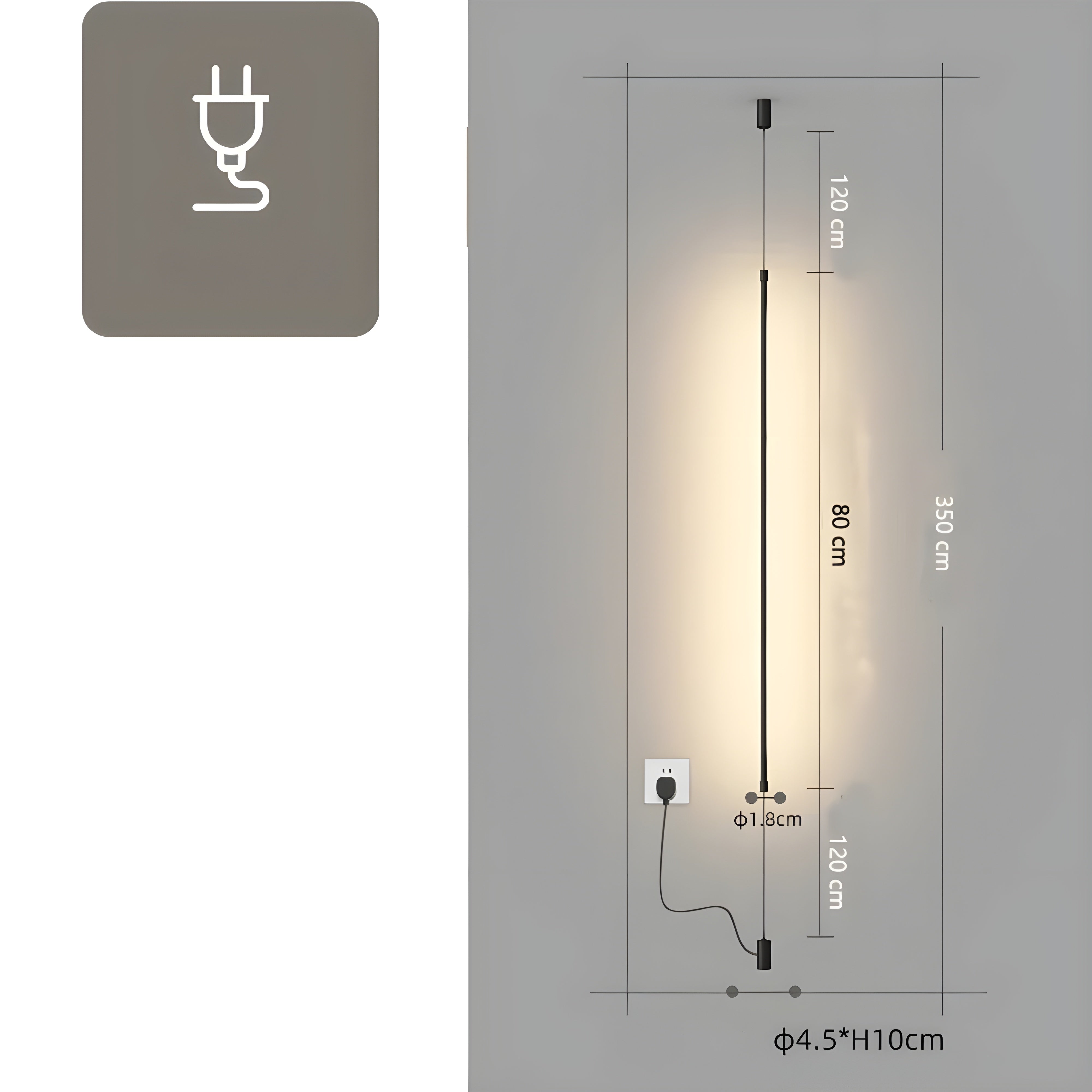 Schlanke LED Stehleuchte – Minimalistisches Design für gemütliches Wohnambiente - Stehlampe