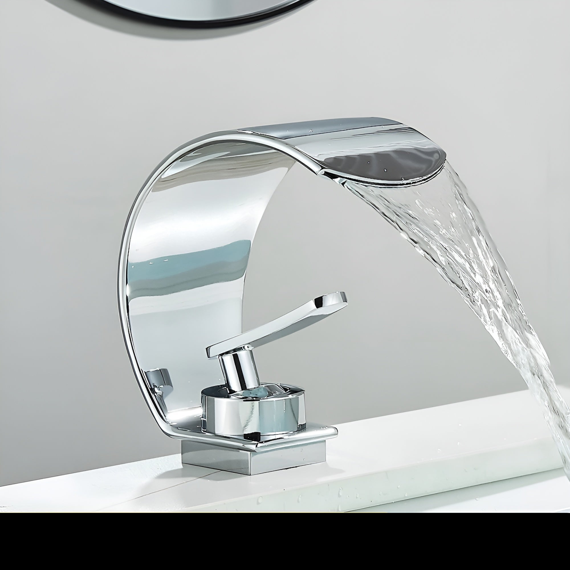 Schlanke Waschtischarmatur – Modernes Design & platzsparend | Für moderne Waschtische - Chrom B - Wohnzubehör