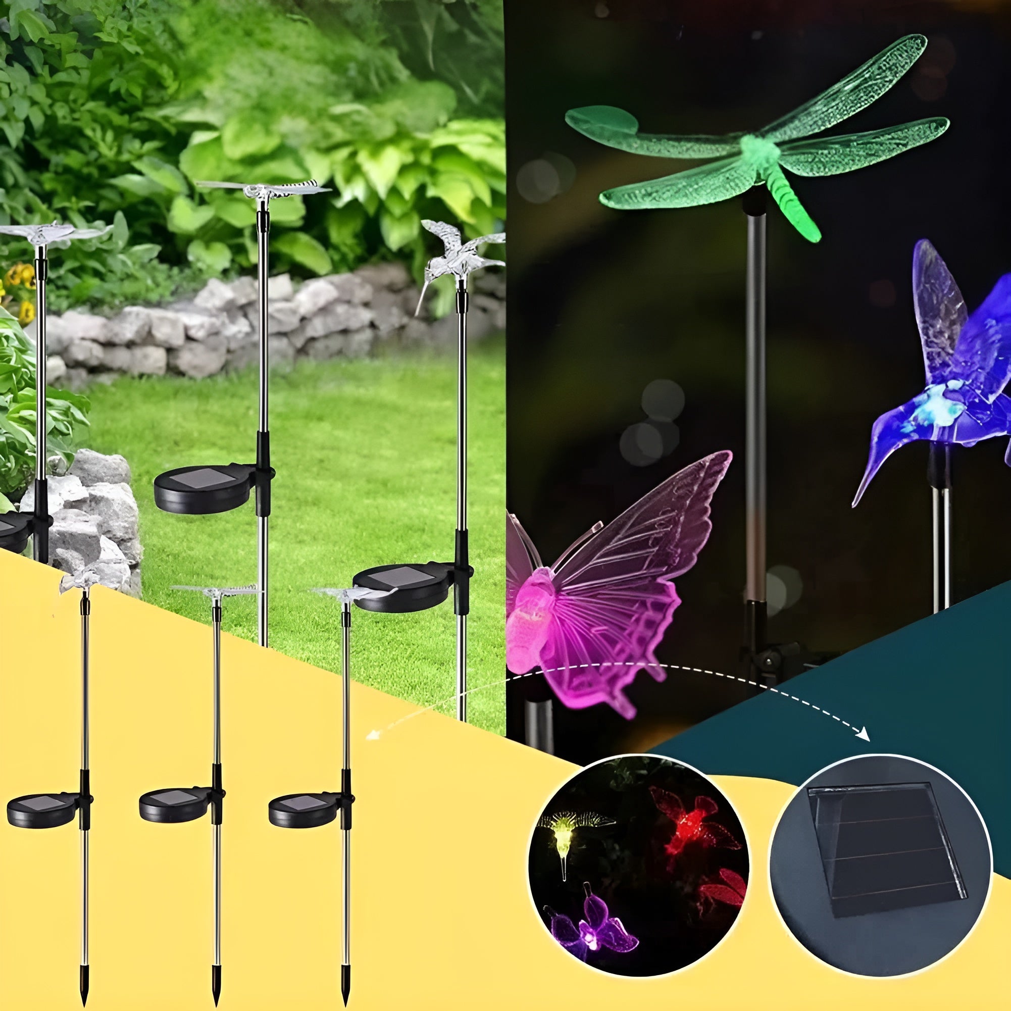 Schmetterlings-Solarleuchte – Zauberhafte Beleuchtung für Ihren Garten - Lampe