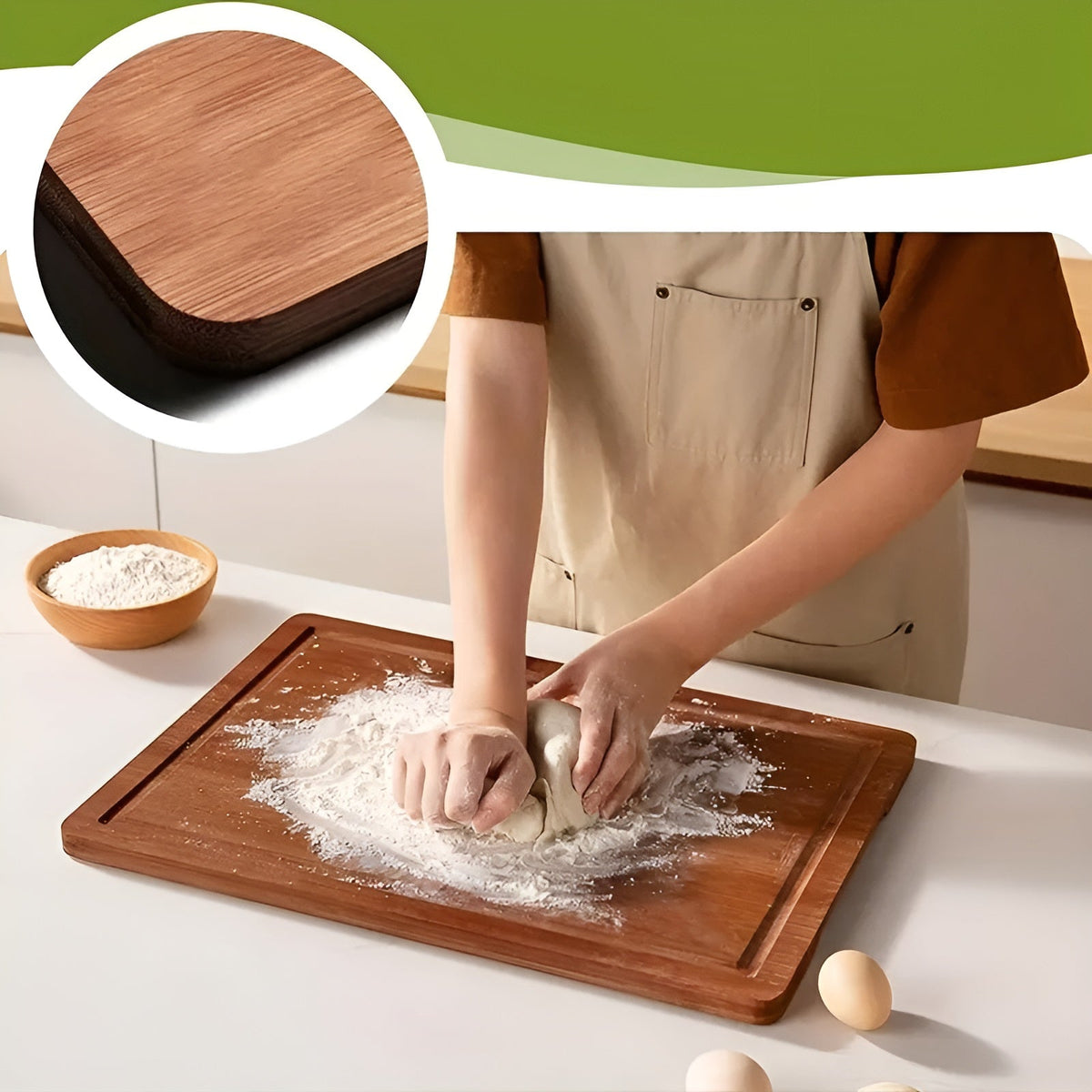Schneidebrett-Set aus Bambus – Robust und Vielseitig | Perfekt für Fleisch Gemüse & Obst - Saisonale Dekoration