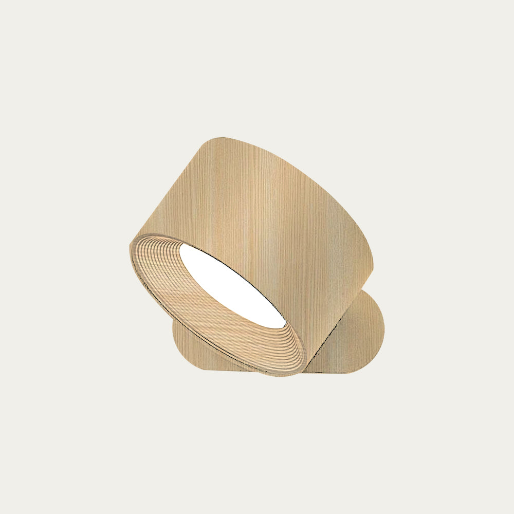 Schwenkbare Wandleuchte mit minimalistischem Design - Holz - Wandleuchte