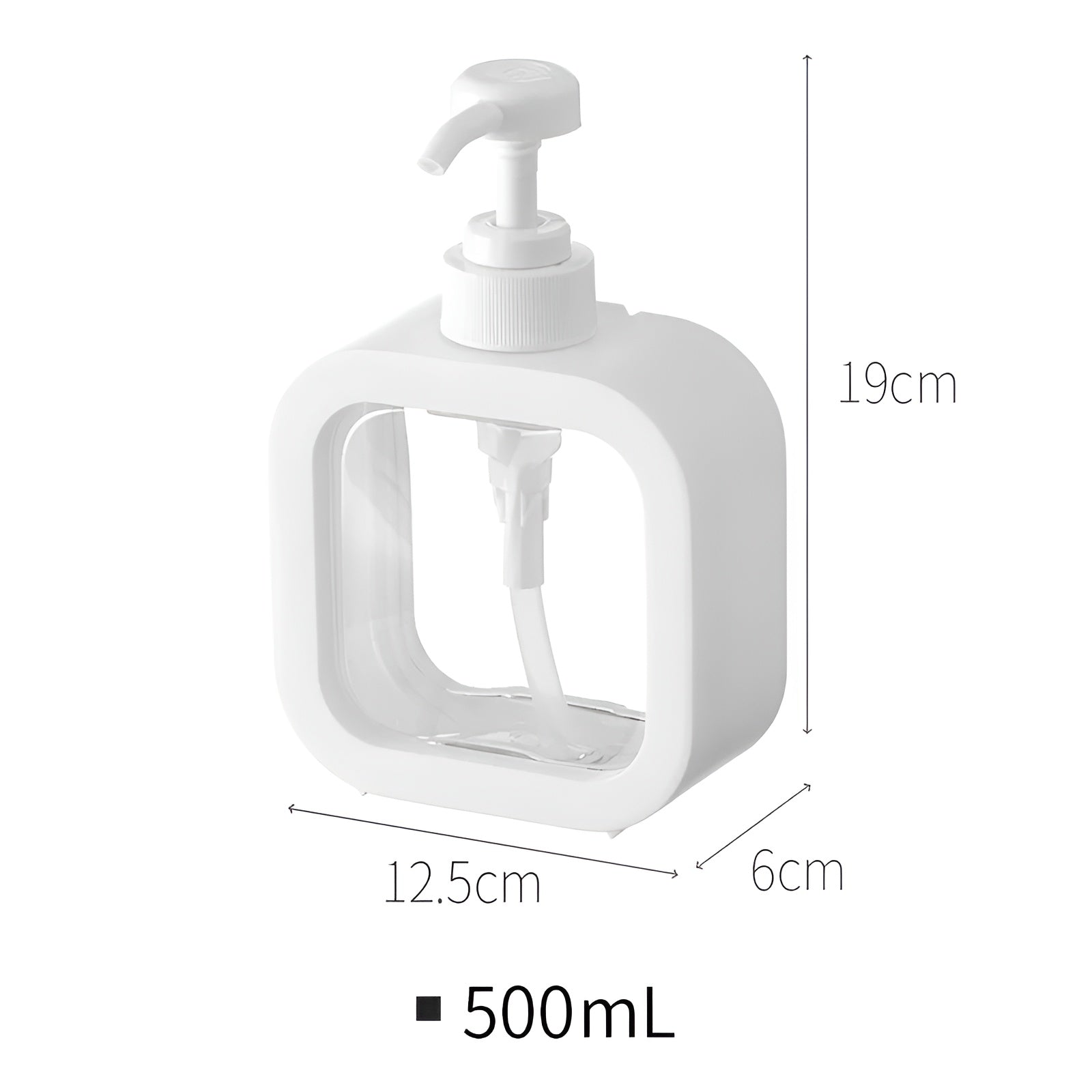 Seifenspender Skandi-Stil – Minimalistische Eleganz für Bad & Küche - 19cm - Nachfüllbare Flasche