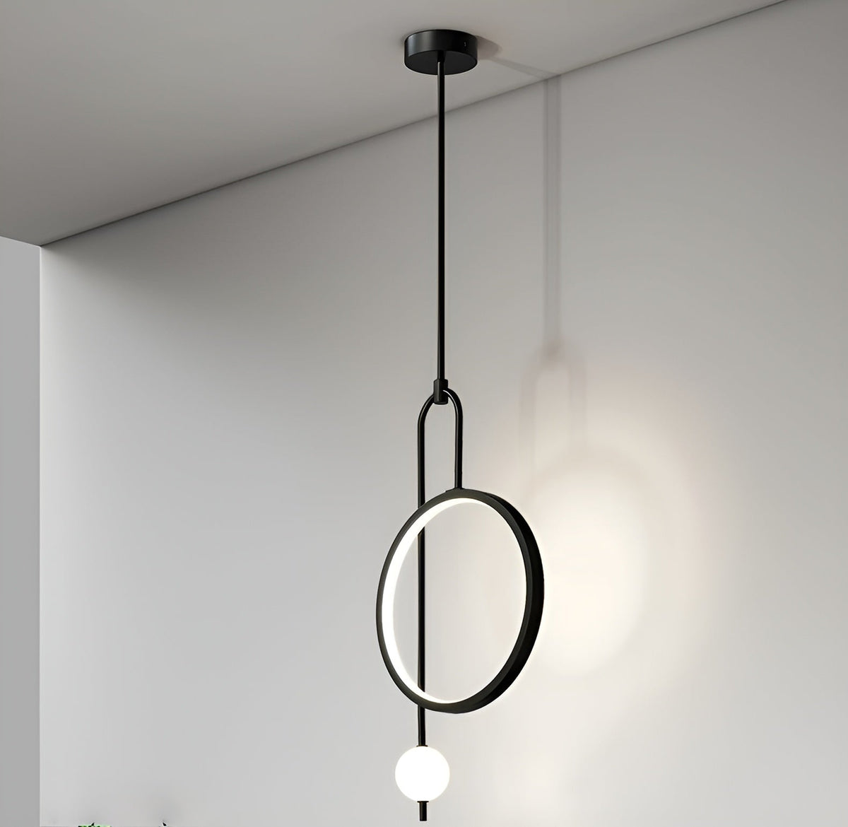 SereniRing Light - Moderne LED Ring Deckenlampe - Schwarz - Deckenleuchte