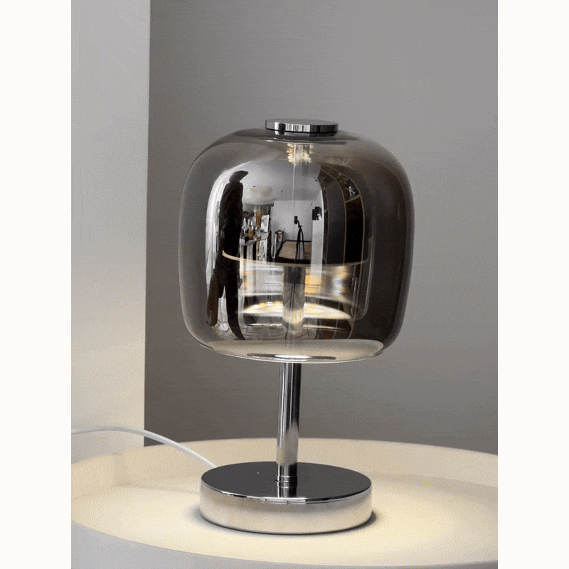 Lux Shine Lampe - Elegant Elektroplattiert Glas-Schreibtischlampe für Ambiente-Beleuchtung - Elegare