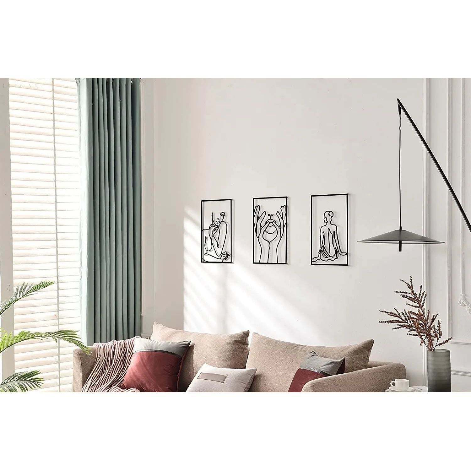 Silhouette - Nordische Wandkunst aus Metall - Wanddekoration