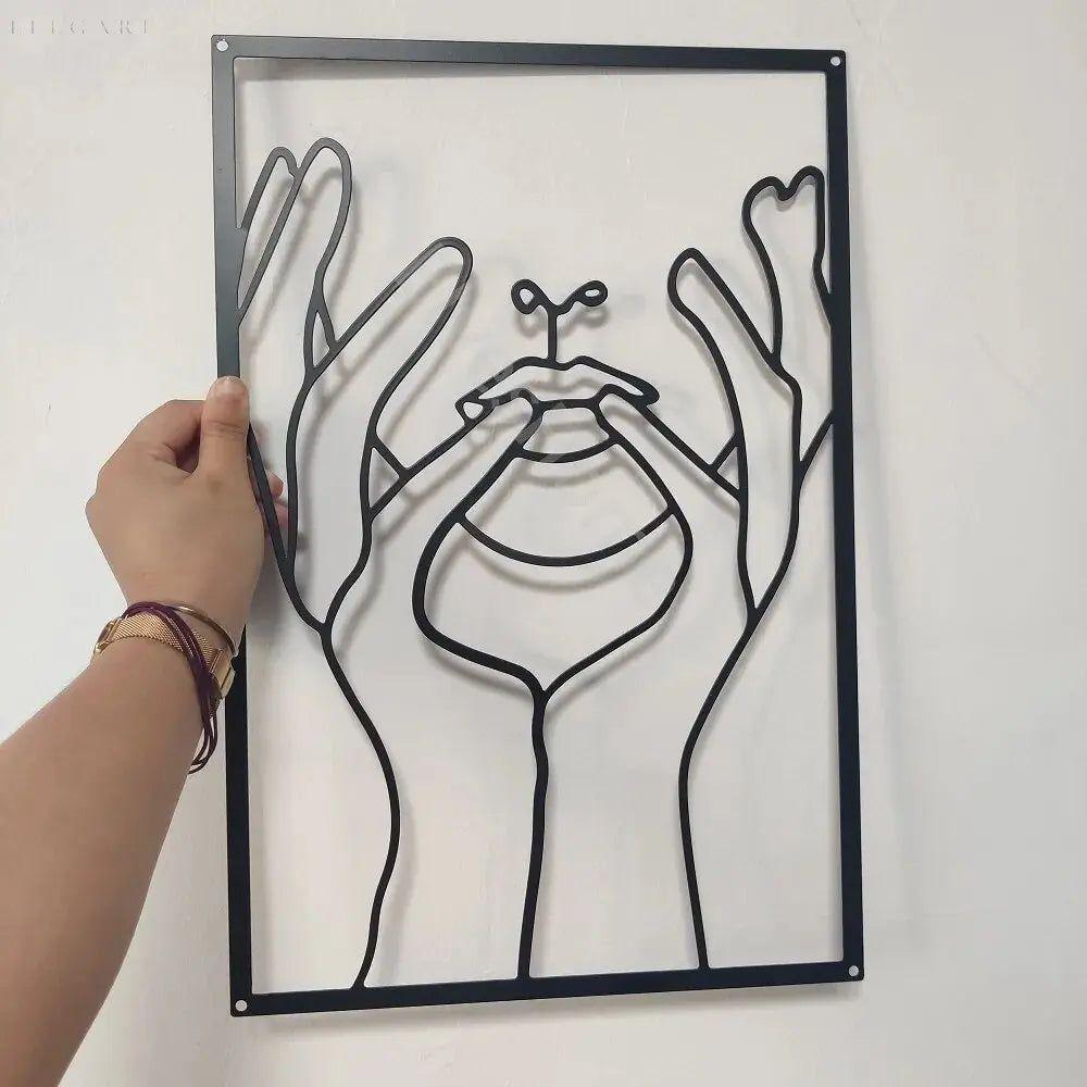 Silhouette - Nordische Wandkunst aus Metall - Wanddekoration
