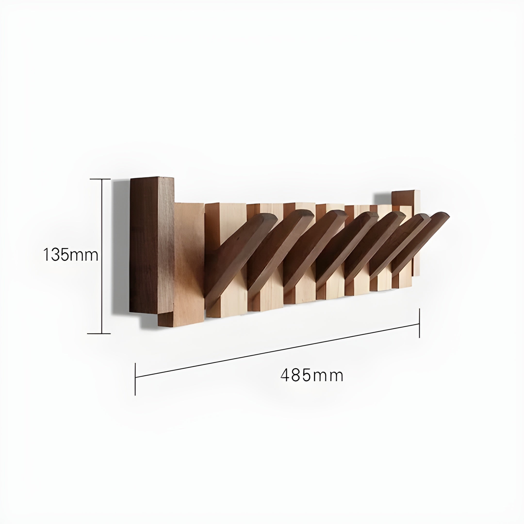 Skanto Elegant Kleiderbügel aus Holz im Klavierdesign – Stilvolles Kleiderständer-Set - Wandhaken