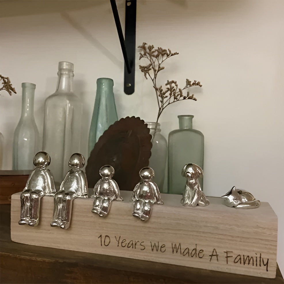 Skulptur Ewige Familienbande – Deko-Figur für Innen & Außen - Familienbande