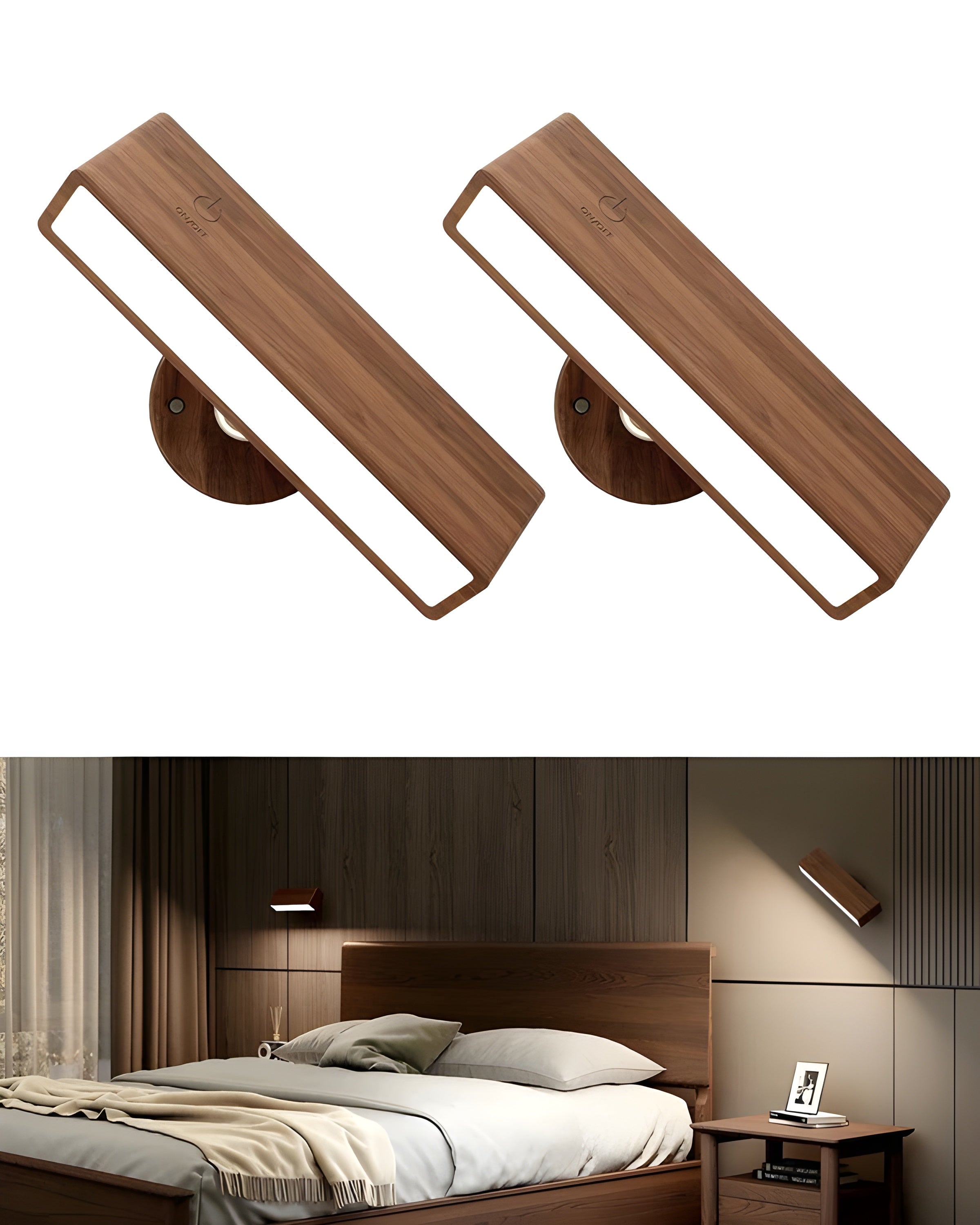 Kleine Verstellbare Wandleuchte – Holz & Magnet | Flexibel und Stilvoll