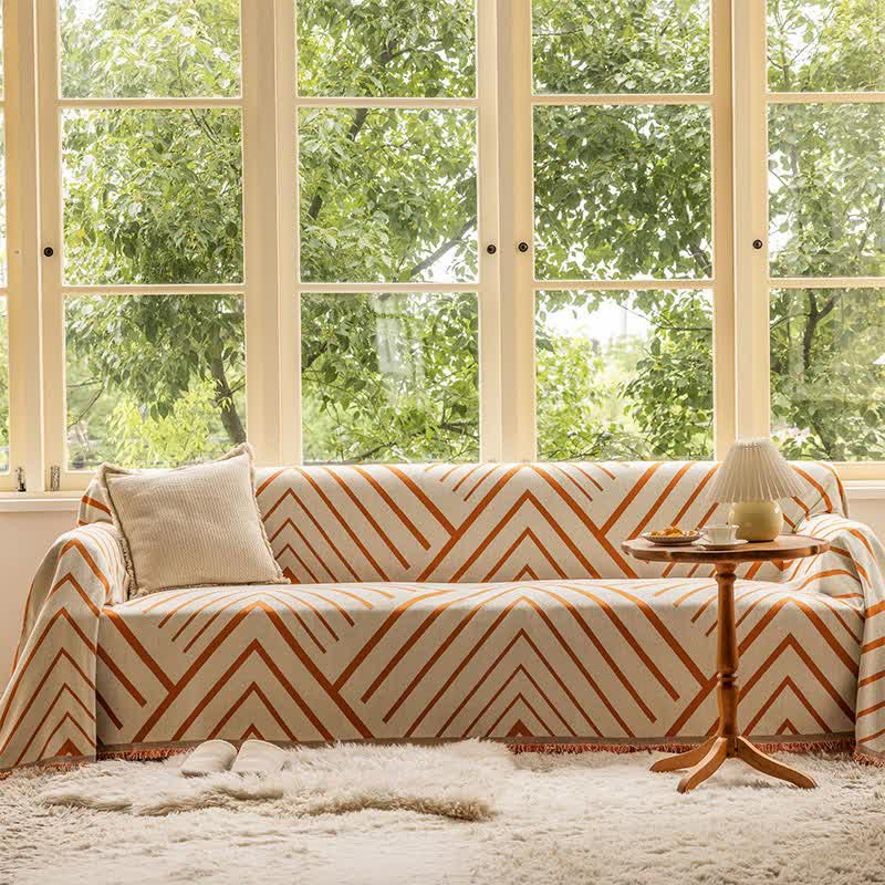 Sofadecke mit Rautenmuster – multifunktionaler Sofaschoner - 130 x 180 cm - Sofaschoner
