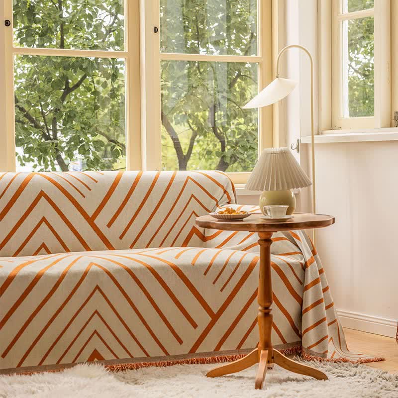 Sofadecke mit Rautenmuster – multifunktionaler Sofaschoner - Sofaschoner