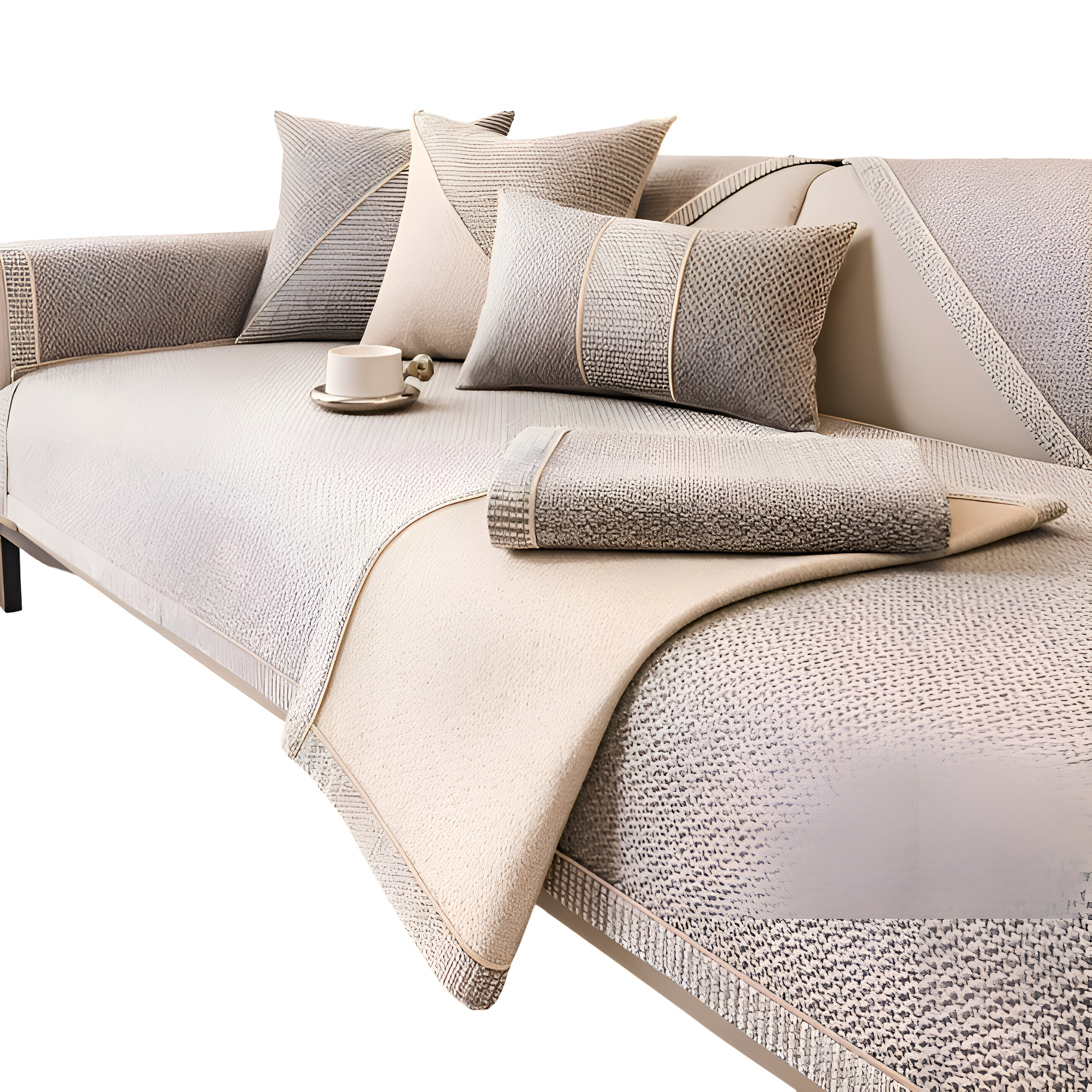 Sofahusse aus Baumwollmischung – Schlicht und Dekorativ | Perfekt für jedes Wohnzimmer - Sofabezug