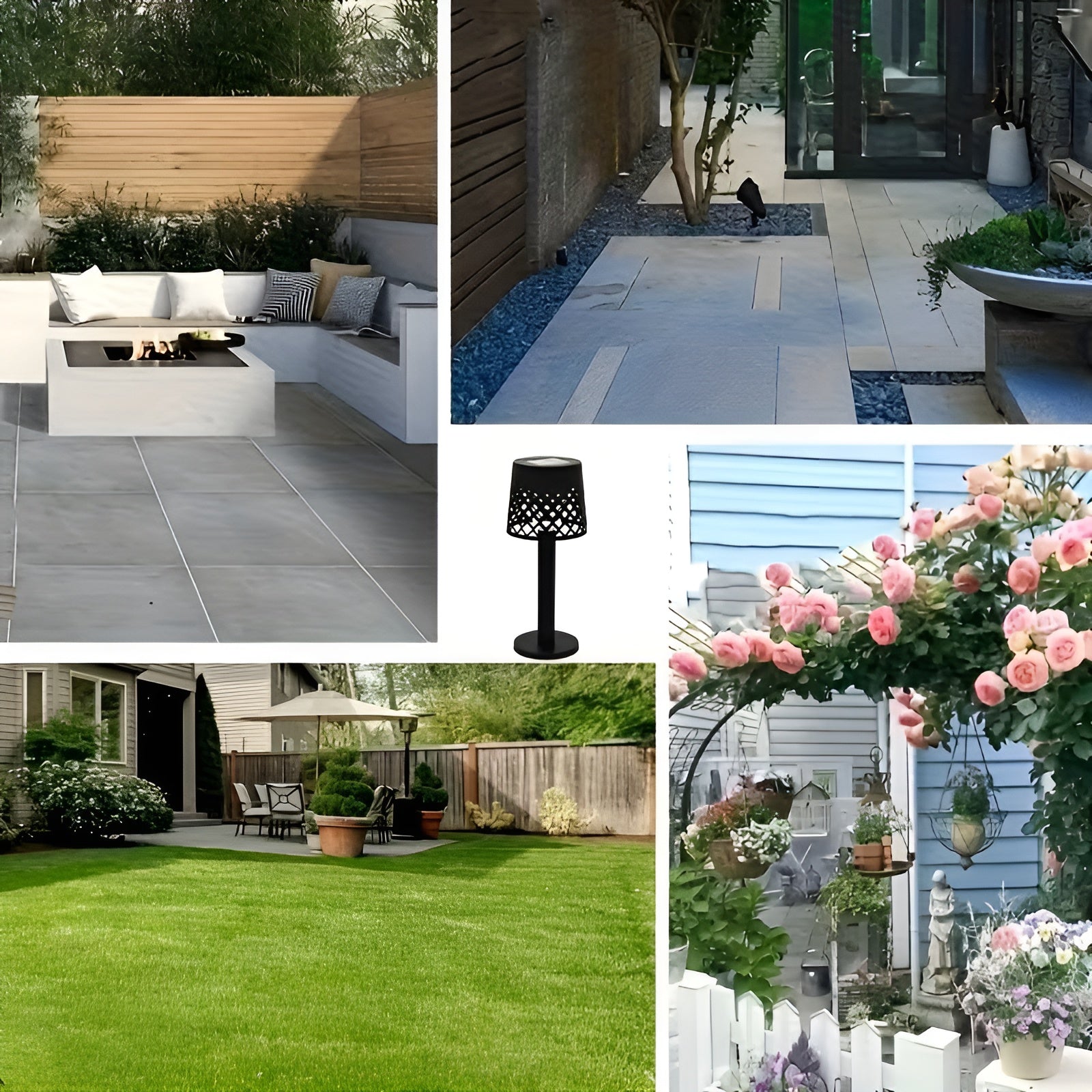 Solar-Gartenleuchten 4er-Set – Stimmungsvolle Außenbeleuchtung | Ideal für Garten Terrasse Rasen und Camping - 4