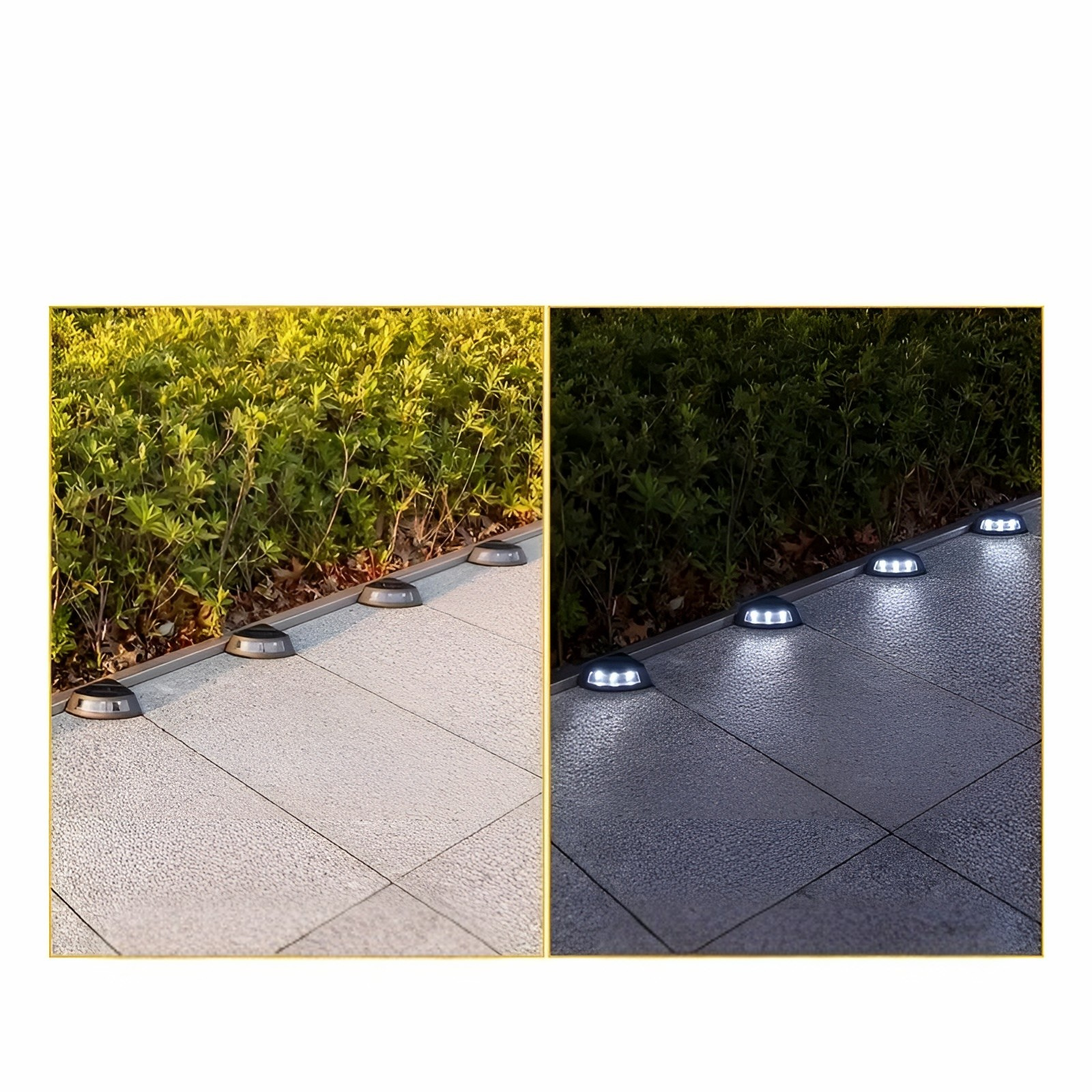 Solar-Treppenleuchten im 4er-Set – Wetterfest | Perfekt für Garten Wege & Außenbereiche - Solarleuchte