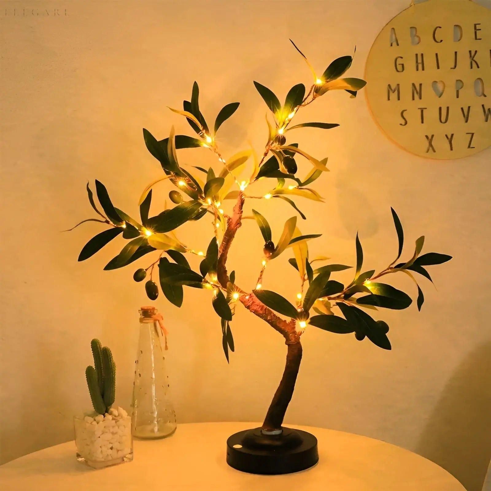 SparkleTree Lampe - LED Wohnkultur Baum Tischlampe - Grün / Warmes Weiß - Tischlampe