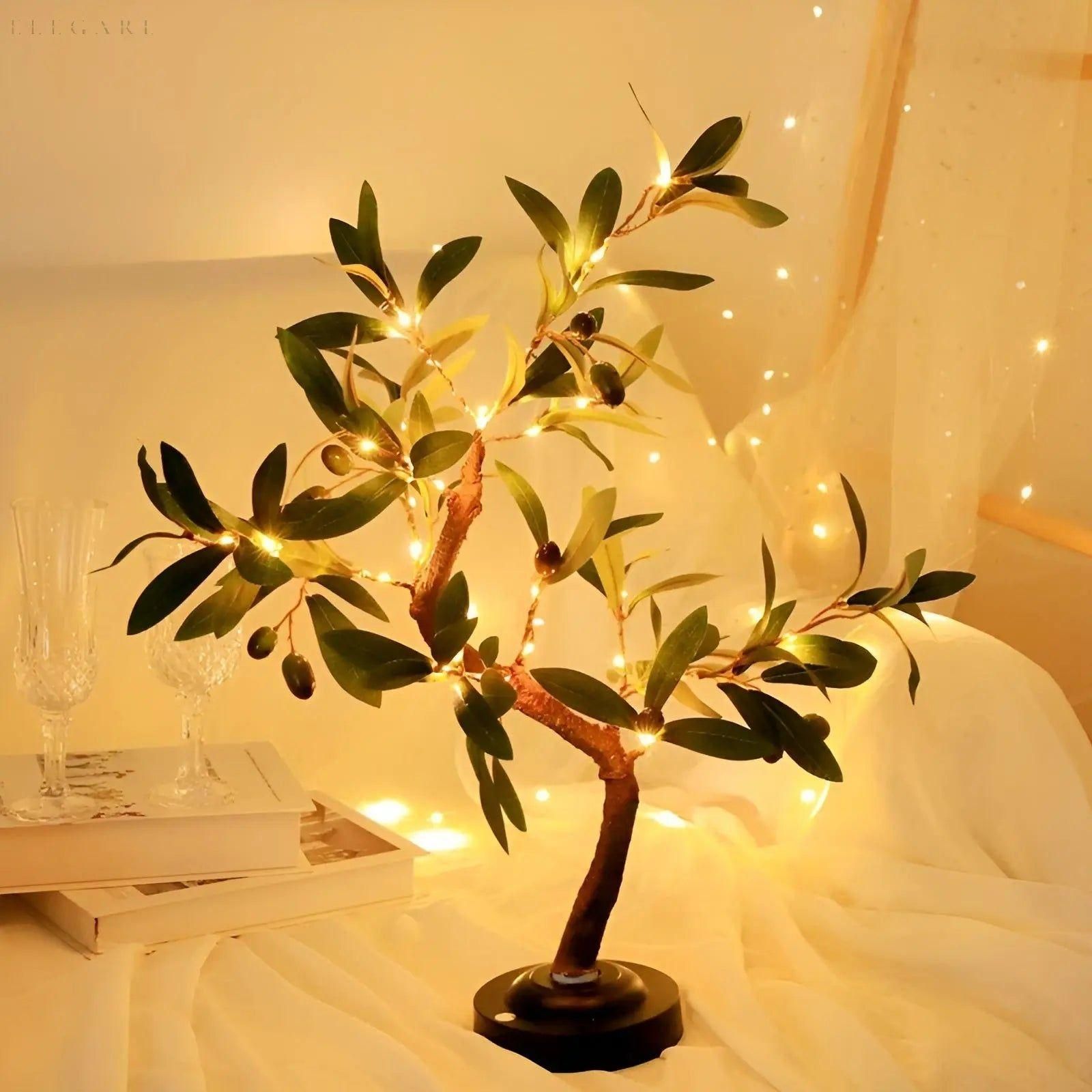 SparkleTree Lampe - LED Wohnkultur Baum Tischlampe - Grün / Warmes Weiß - Tischlampe