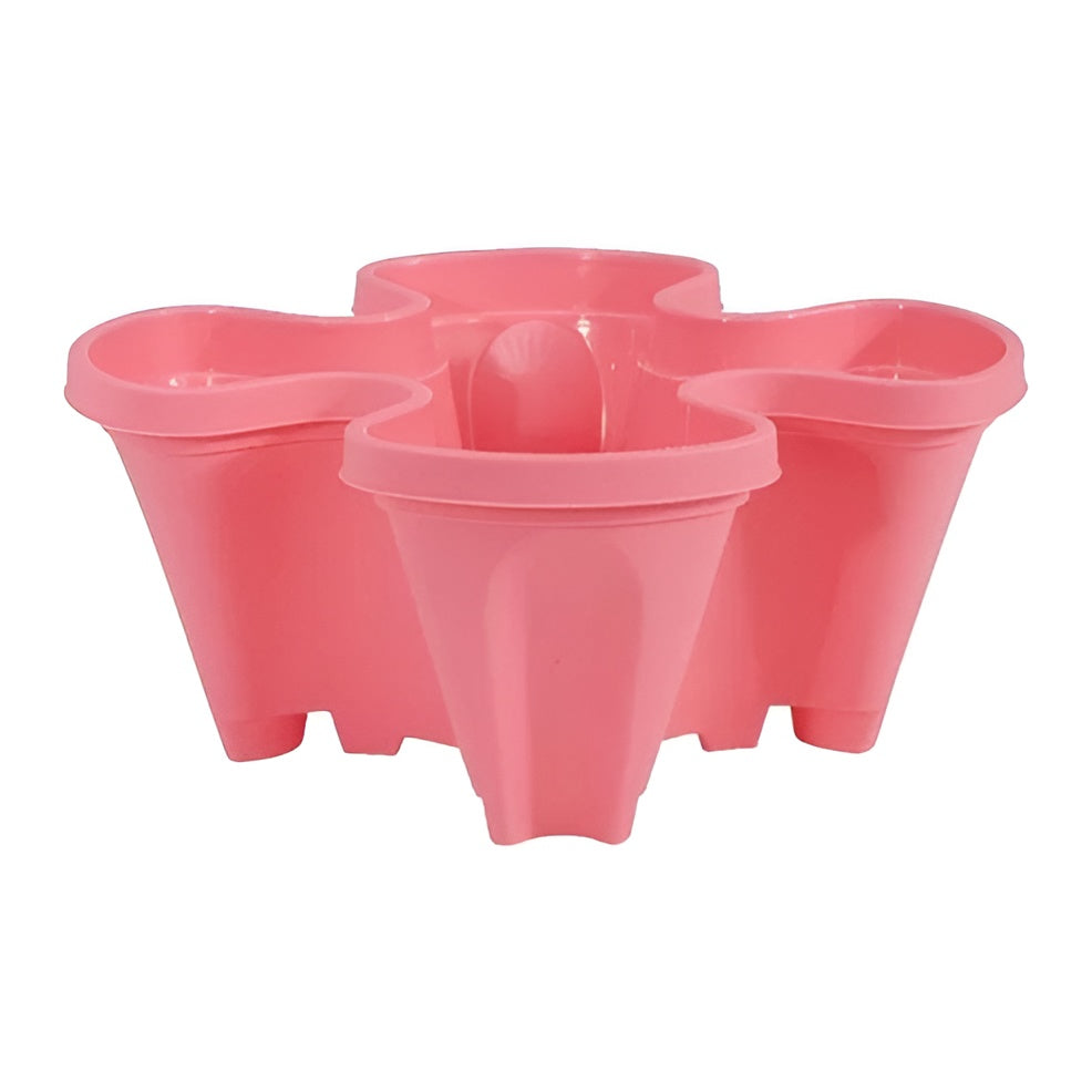 Stapelbares Blumentopf-Set – Vertikales Gartendesign | Maximale Pflanzfläche - 1 Stück / Rosa - Hängende Blumentöpfe!