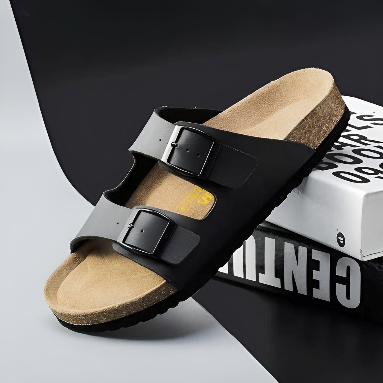 Stefan Sandalen - Stylische Ledersandalen für Herren im Sommer - Schwarz / 36 - Damensandalen
