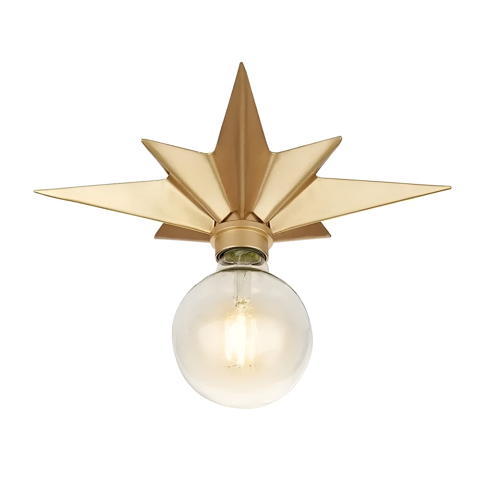 Sternförmige LED Wandleuchte – Modern & Dekorativ | Stimmungslicht für Zuhause - Gold / Glühbirne Warmes Licht
