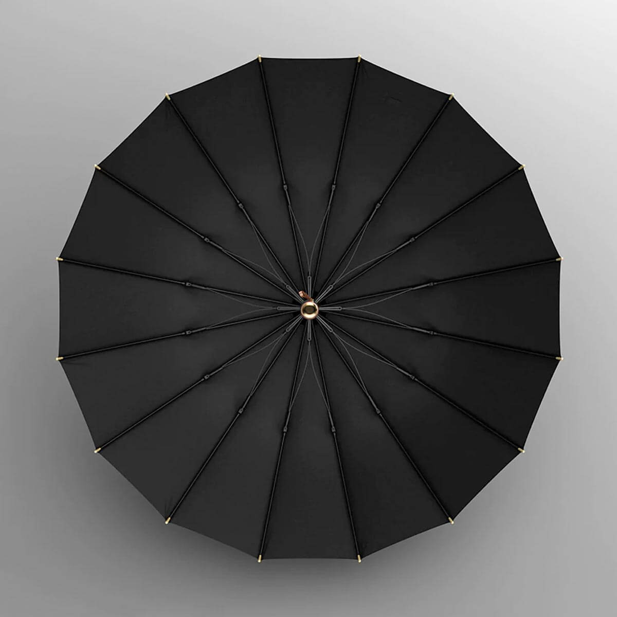 Stockschirm mit Holzgriff – 112 cm langer Regenschirm - Regenschirme