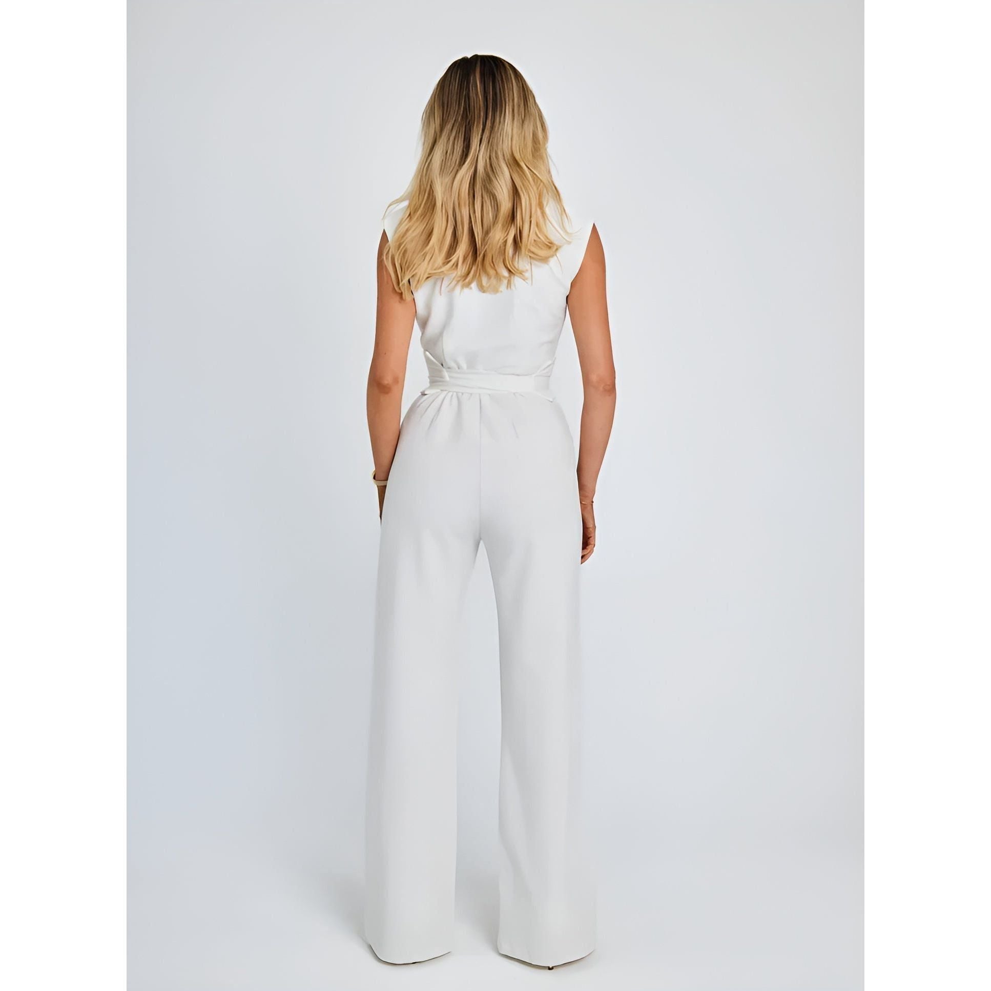 Elsie Jumpsuit - Bequemer und Eleganter ärmelloser Jumpsuit mit Verstellbarer Taille - Elegare