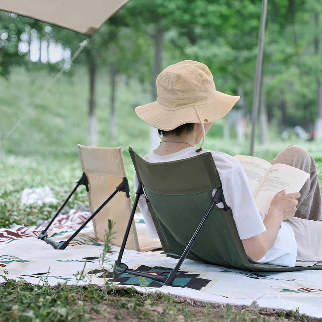 T-Rex Ergonomischer Bodenstuhl – Leicht klappbar und ideal für Outdoor-Aktivitäten - Klappstuhl