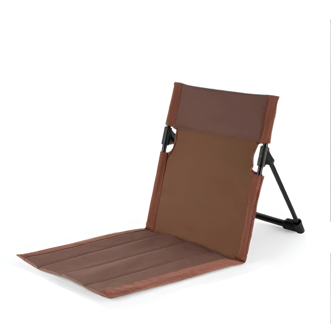 T-Rex Ergonomischer Bodenstuhl – Leicht klappbar und ideal für Outdoor-Aktivitäten - Braun - Klappstuhl