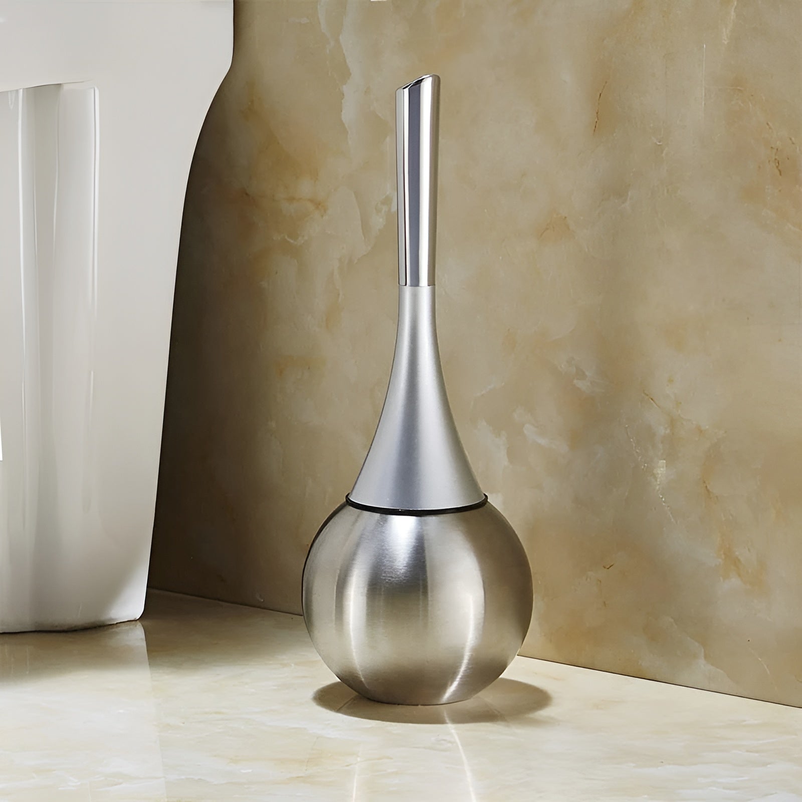 Toilettenbürste mit Hygienischem Design – Innovativ Und Praktisch | Einfache Und Effektive Reinigung - Silber