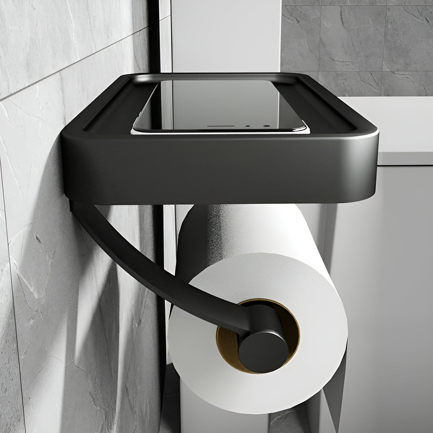 Toilettenpapierhalter – Selbstklebend & Ohne Bohren | Modernes Badaccessoire - Toilettenpapierhalter