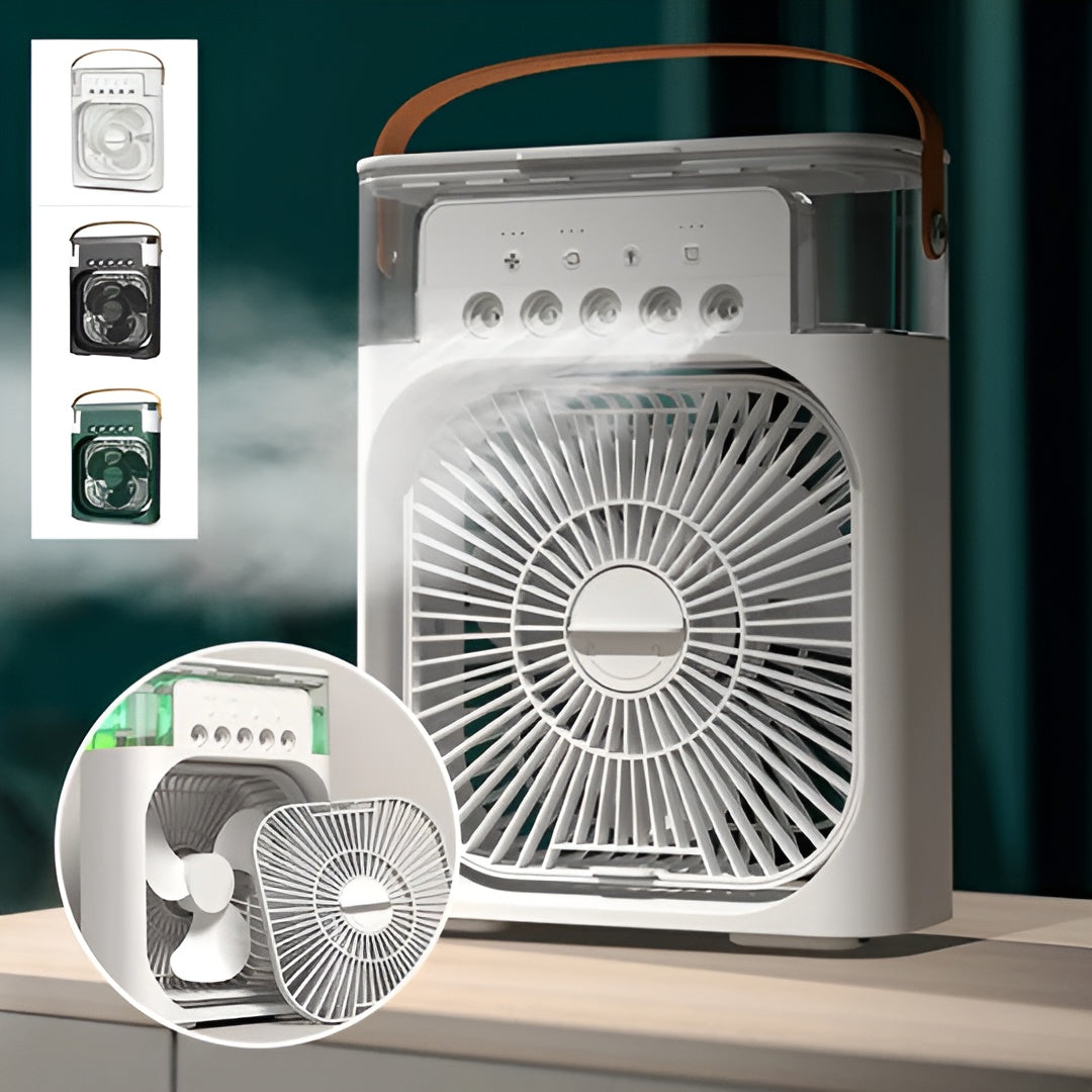 Tragbarer Luftkühler- Kompakt & Tragbar mit Luftbefeuchter - Tischventilator