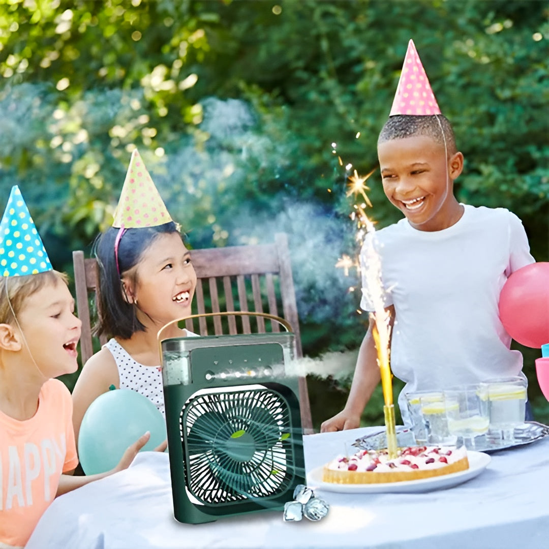 Tragbarer Luftkühler- Kompakt & Tragbar mit Luftbefeuchter - Tischventilator
