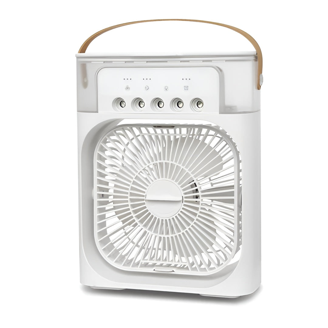 Tragbarer Luftkühler- Kompakt & Tragbar mit Luftbefeuchter - Weiß - Tischventilator