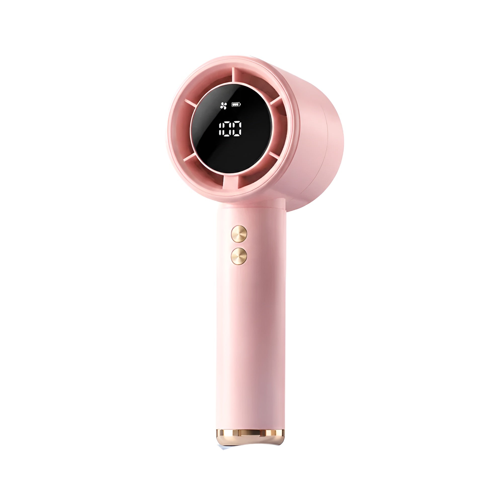 Tragbarer Mini-Turbo-Handventilator – Digitalanzeige USB-C-Aufladung und 100 Geschwindigkeitsstufen - Handventilator