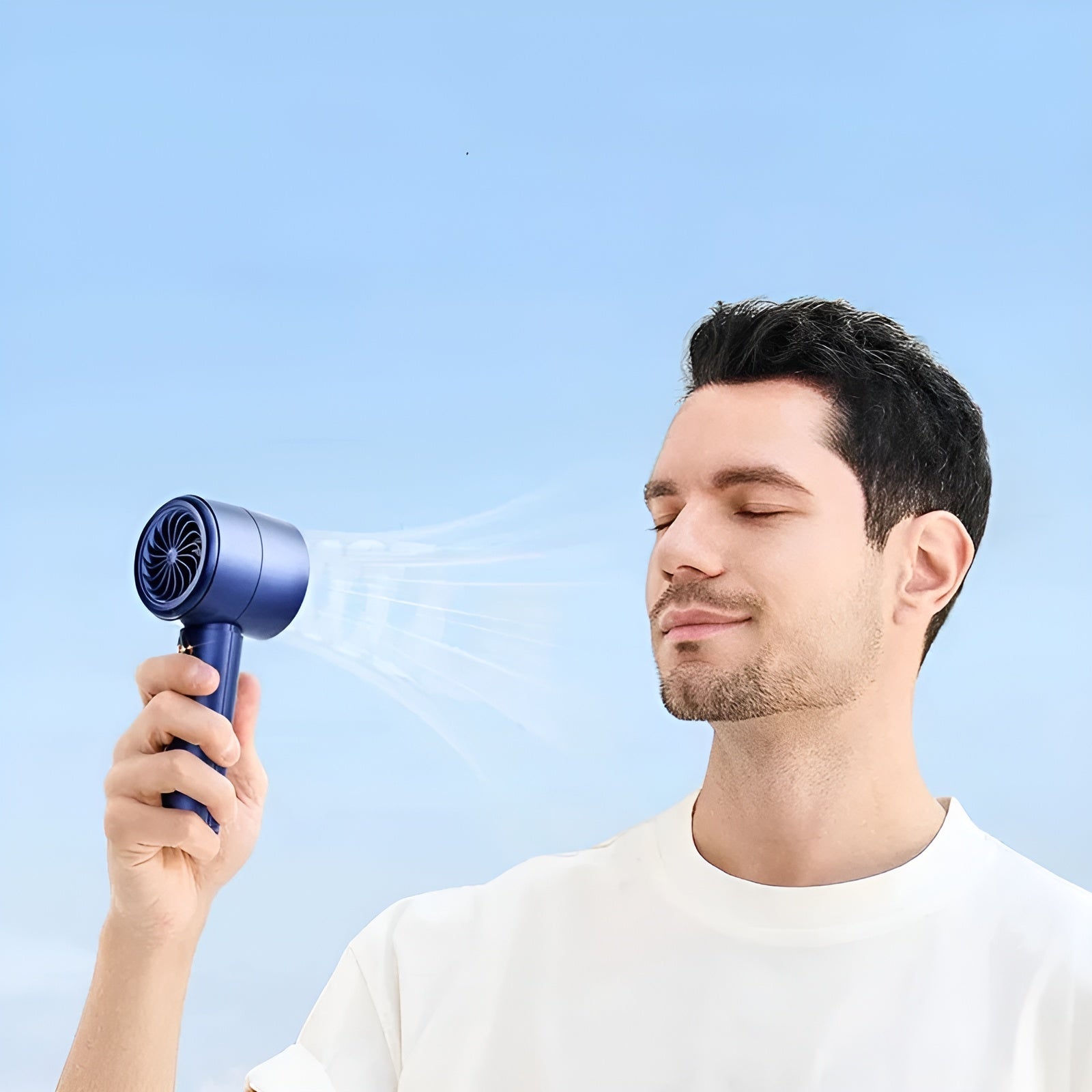 Tragbarer Mini-Turbo-Handventilator – Digitalanzeige USB-C-Aufladung und 100 Geschwindigkeitsstufen - Handventilator