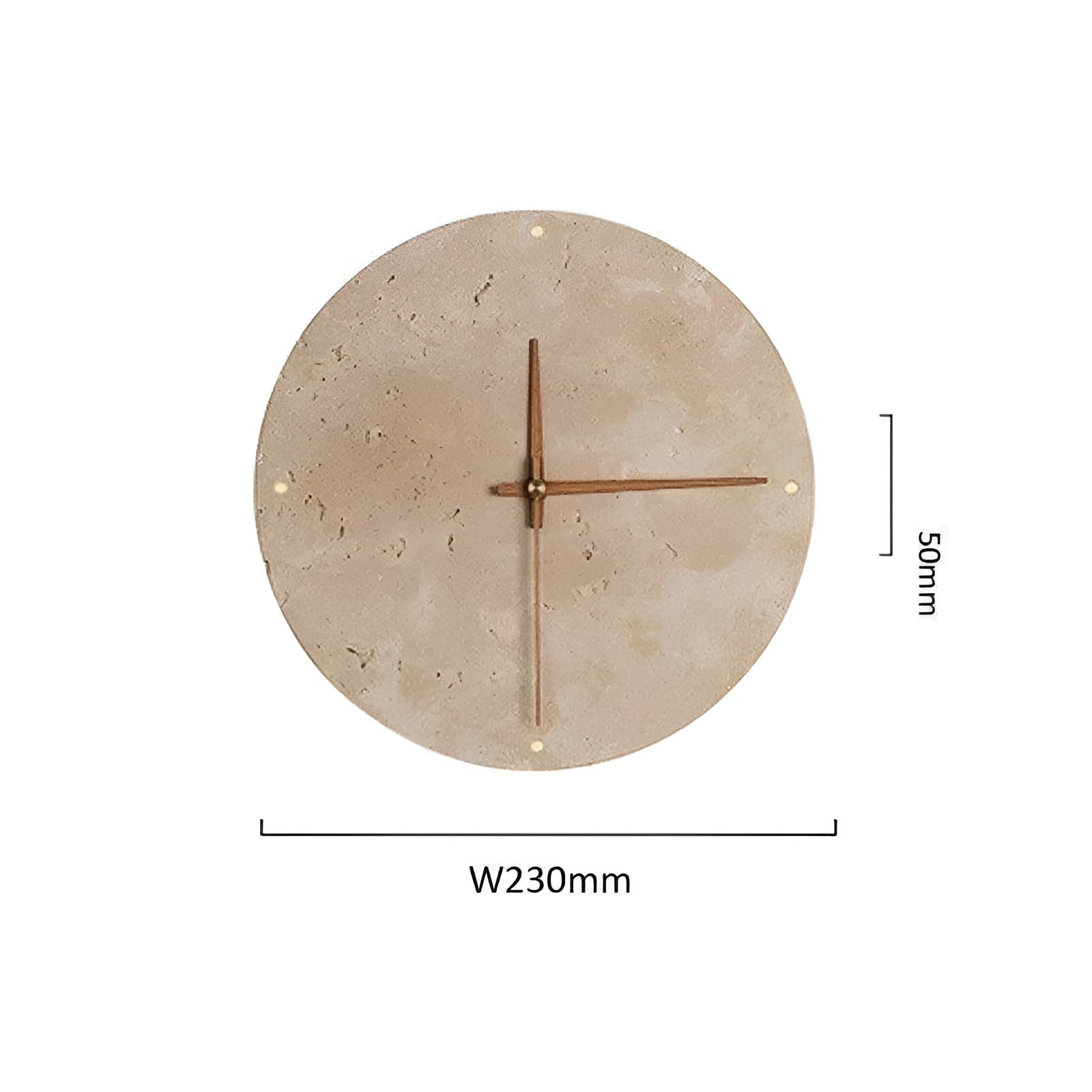 Travertin-Wanduhr mit LED-Licht – Minimalistisch & Dekorativ | Hochwertige Naturstein-Uhr